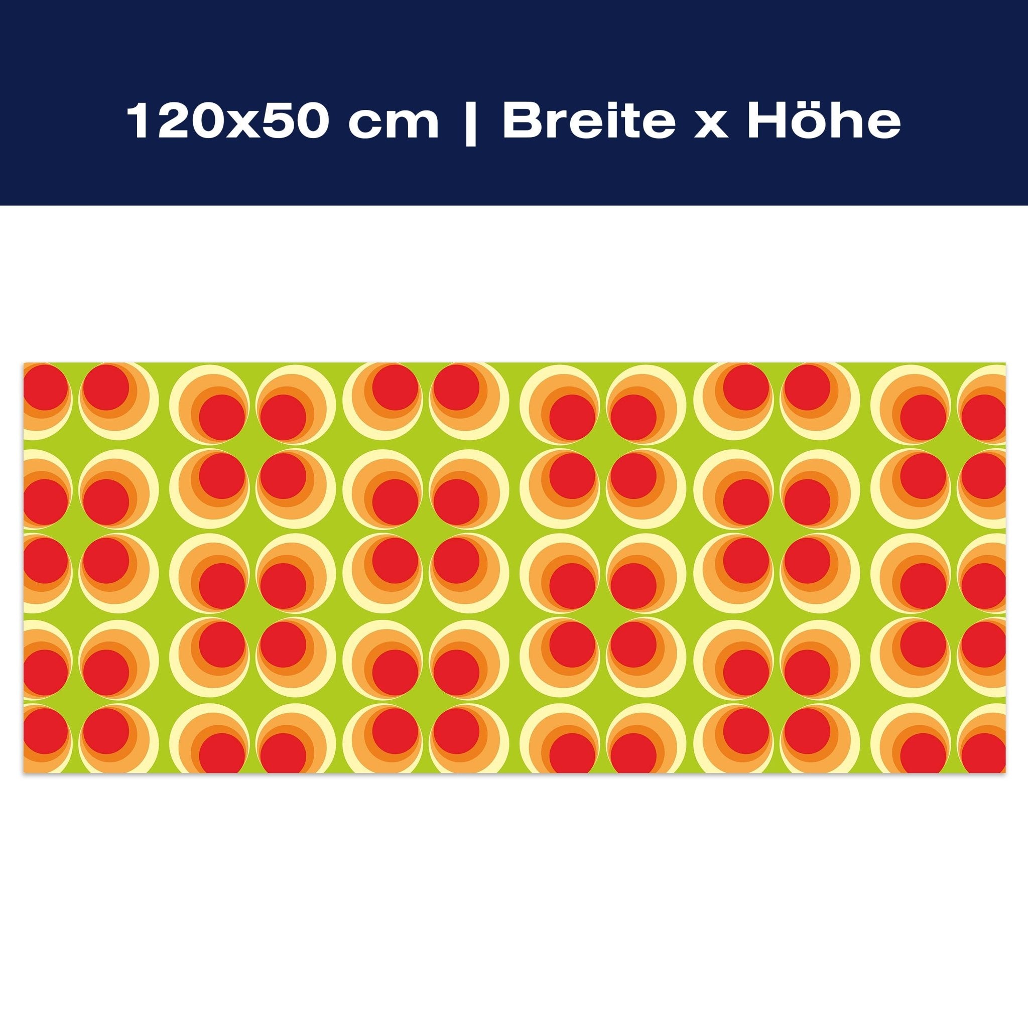 Leinwandbild Retrokreise Orange Muster M0098 Leinwandbild Retrokreise Orange Muster M0098