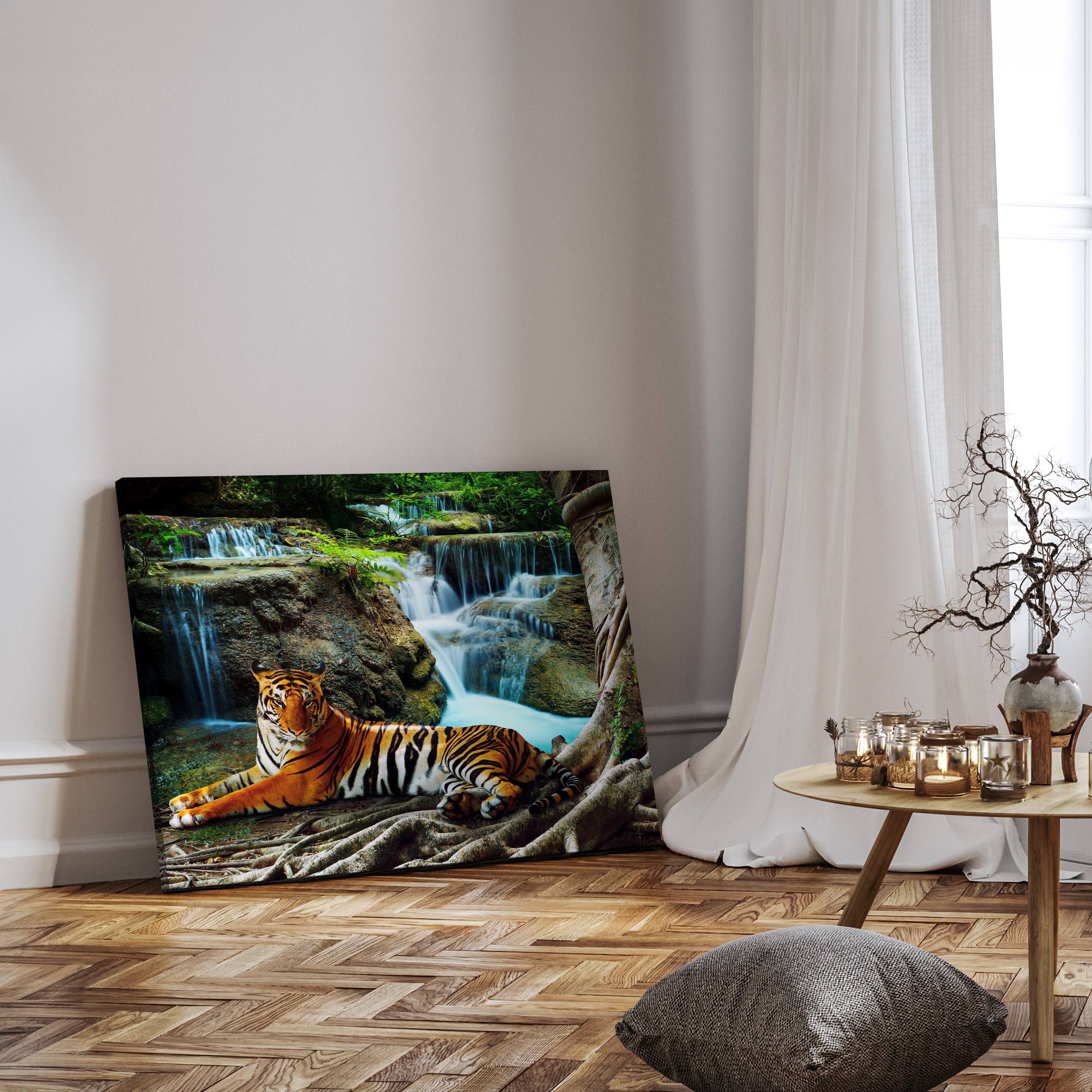 Leinwandbild Tiere, Querformat, Tiger Wasserfall M0098 kaufen - Bild 3 Leinwandbild Tiere, Querformat, Tiger Wasserfall M0098 kaufen - Bild 3