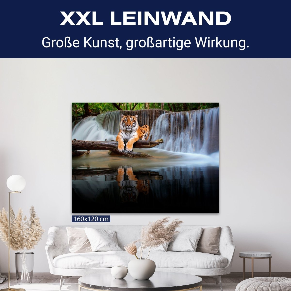 Leinwandbild Tiere, Querformat, Tiger am Wasserfall M0100 kaufen - Bild 9 Leinwandbild Tiere, Querformat, Tiger am Wasserfall M0100 kaufen - Bild 9