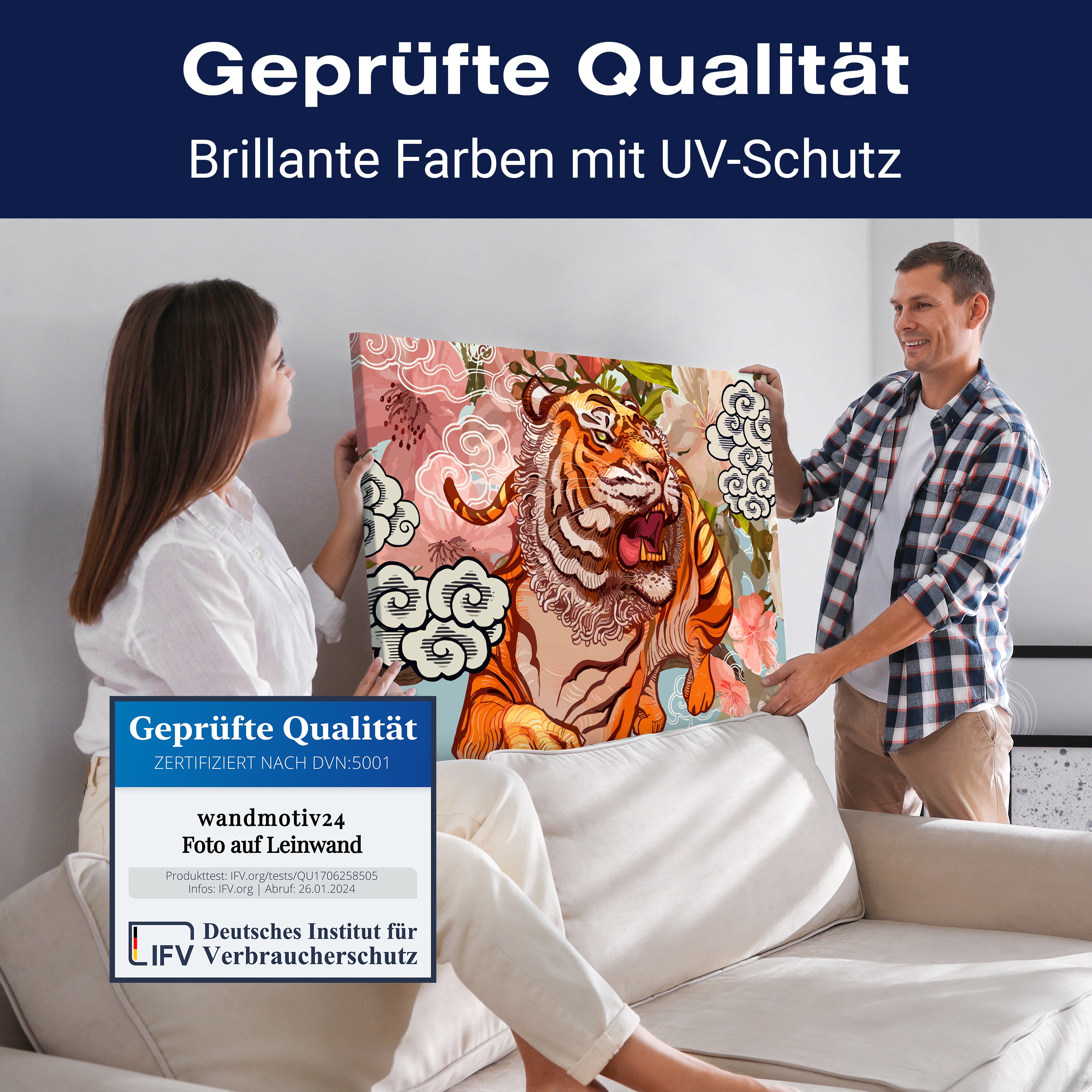 Leinwandbild Tiere, Querformat, Tiger Comic Asia M0101 kaufen - Bild 4 Leinwandbild Tiere, Querformat, Tiger Comic Asia M0101 kaufen - Bild 4