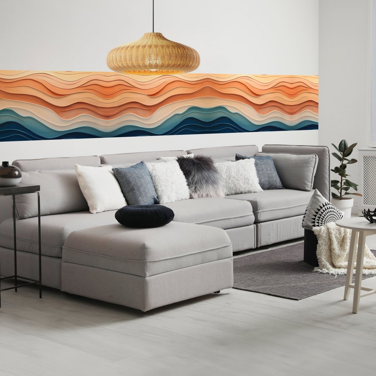 Panorama-Fototapete Holz Wellen M0101 - Bild 1 Panorama-Fototapete Holz Wellen M0101 - Bild 1