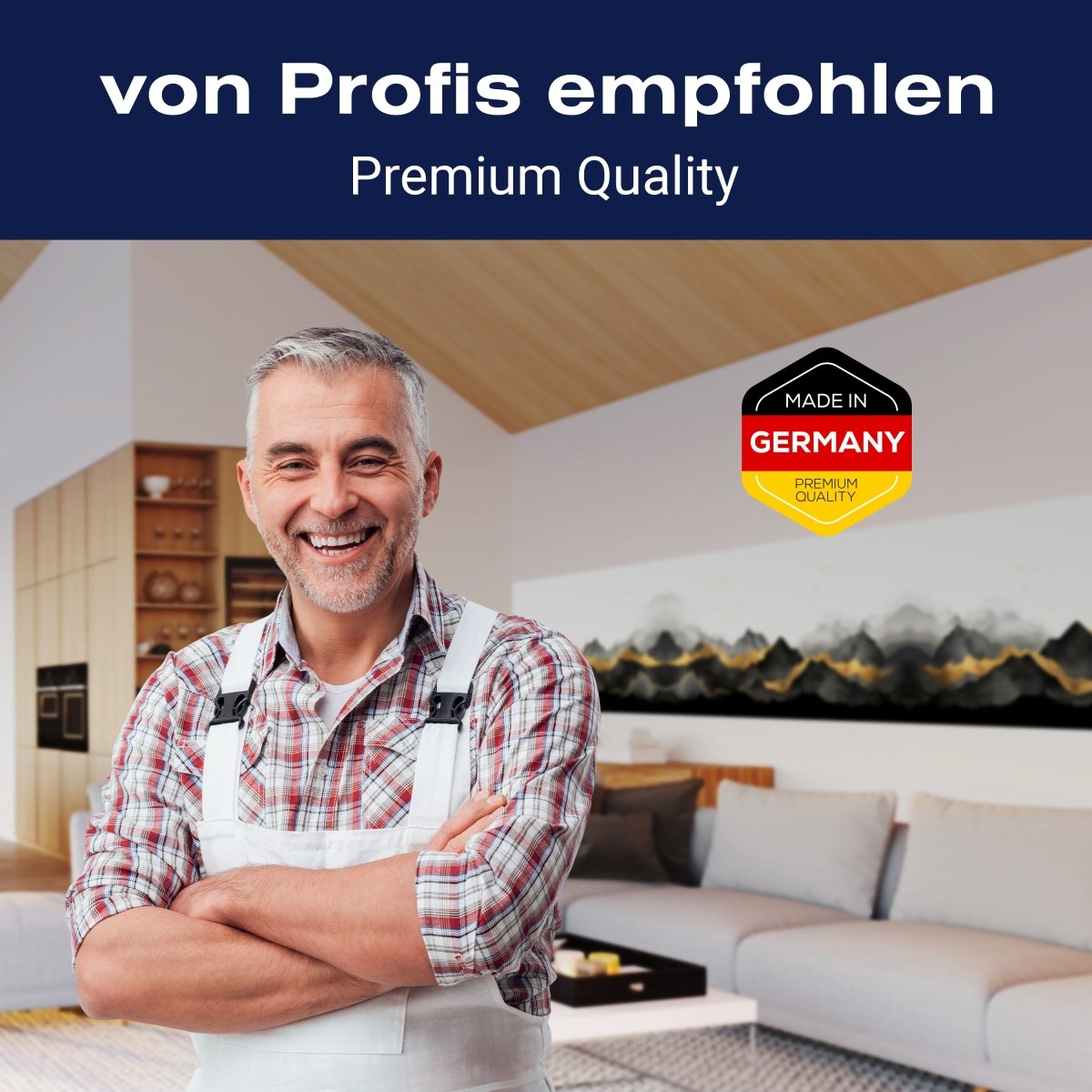 Panorama-Fototapete Aquarell goldene Berge M0102 - Bild 5 Panorama-Fototapete Aquarell goldene Berge M0102 - Bild 5