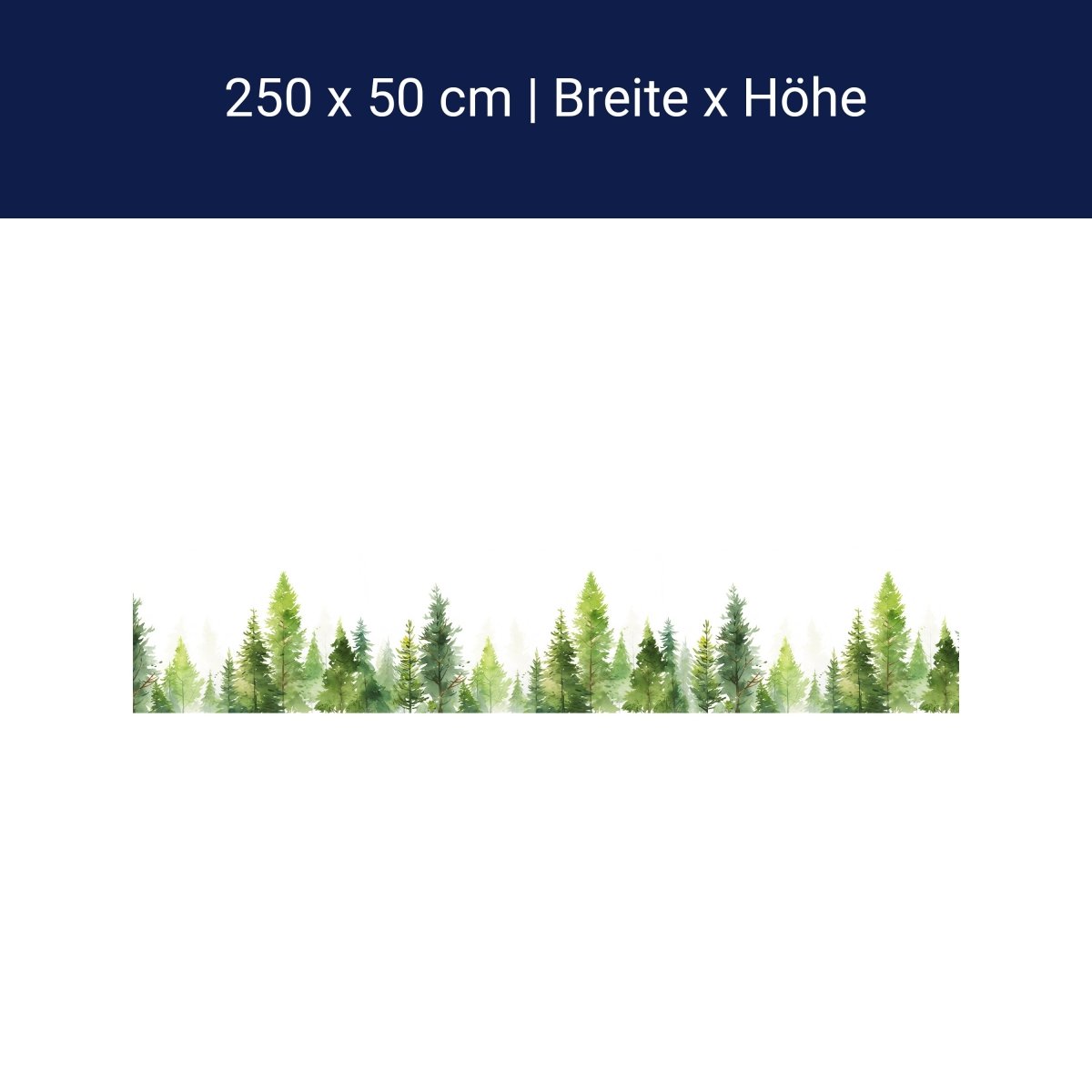 Panorama-Fototapete Aquarell Wald M0106 Panorama-Fototapete Aquarell Wald M0106