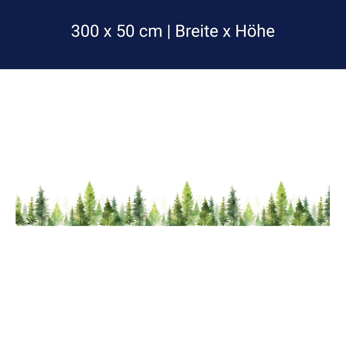 Panorama-Fototapete Aquarell Wald M0106 Panorama-Fototapete Aquarell Wald M0106
