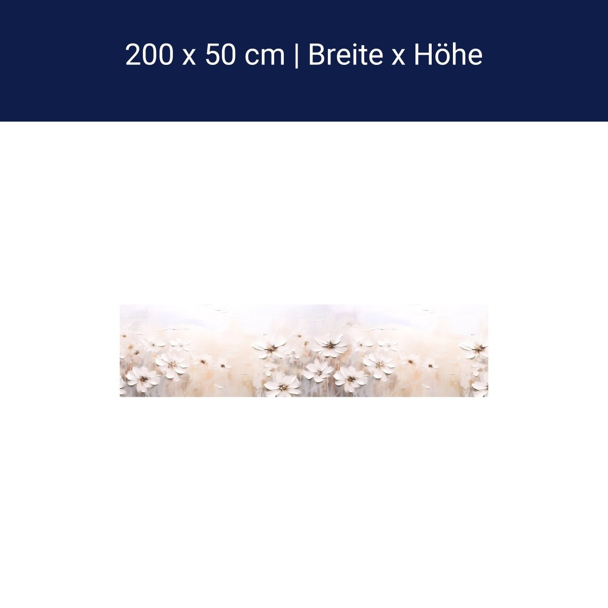 Panorama-Fototapete beige Blumen M0107 Panorama-Fototapete beige Blumen M0107