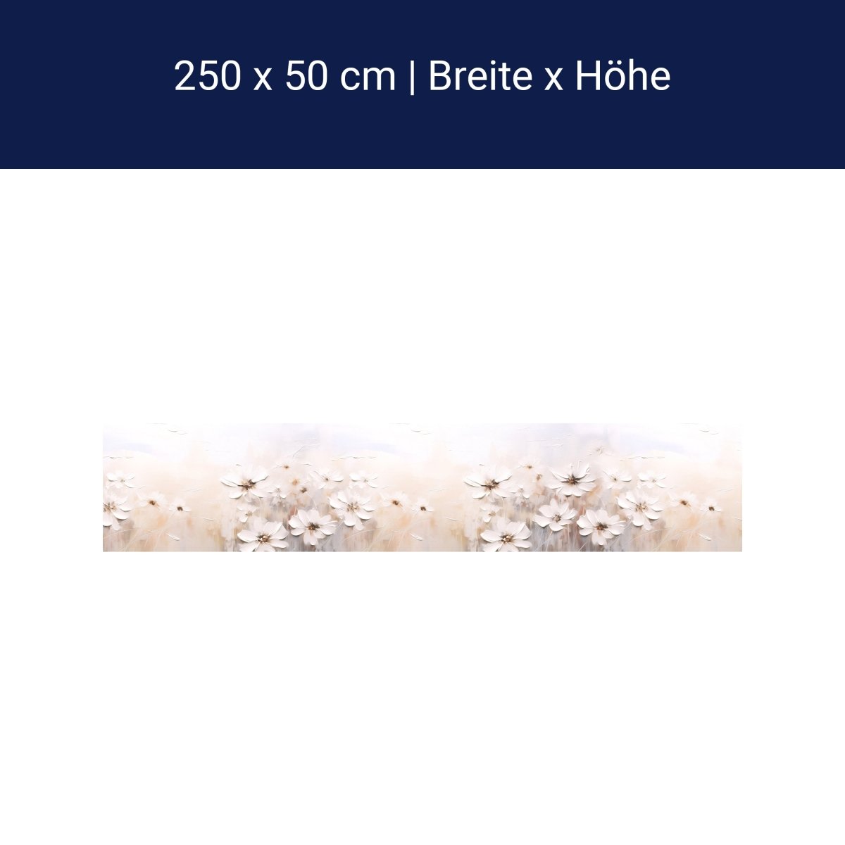 Panorama-Fototapete beige Blumen M0107 Panorama-Fototapete beige Blumen M0107