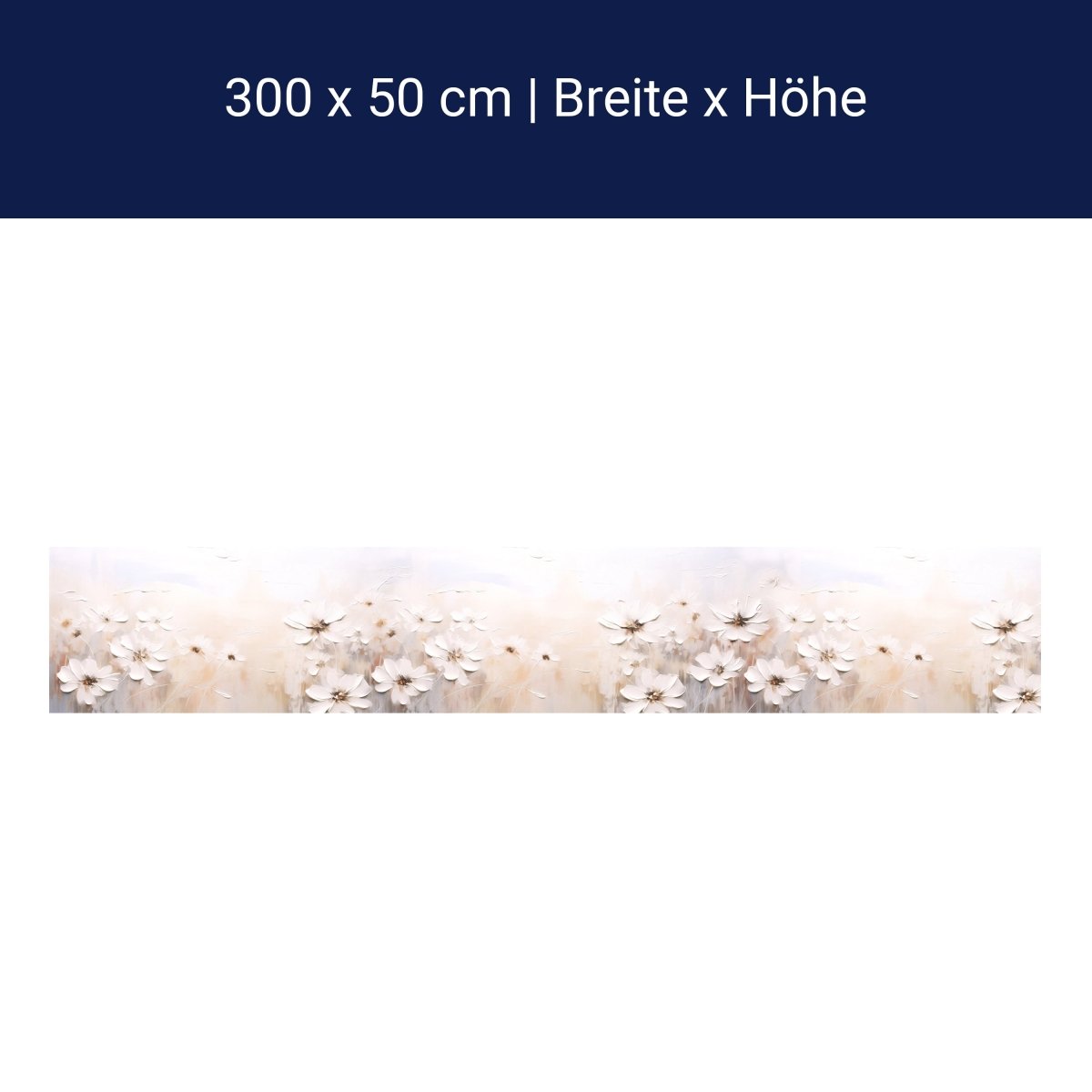 Panorama-Fototapete beige Blumen M0107 Panorama-Fototapete beige Blumen M0107