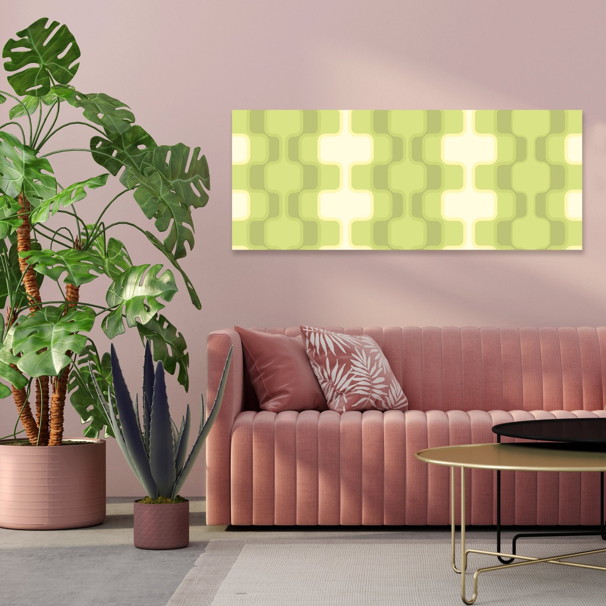 Leinwandbild Retromuster Grün Muster M0108 kaufen - Bild 3 Leinwandbild Retromuster Grün Muster M0108 kaufen - Bild 3