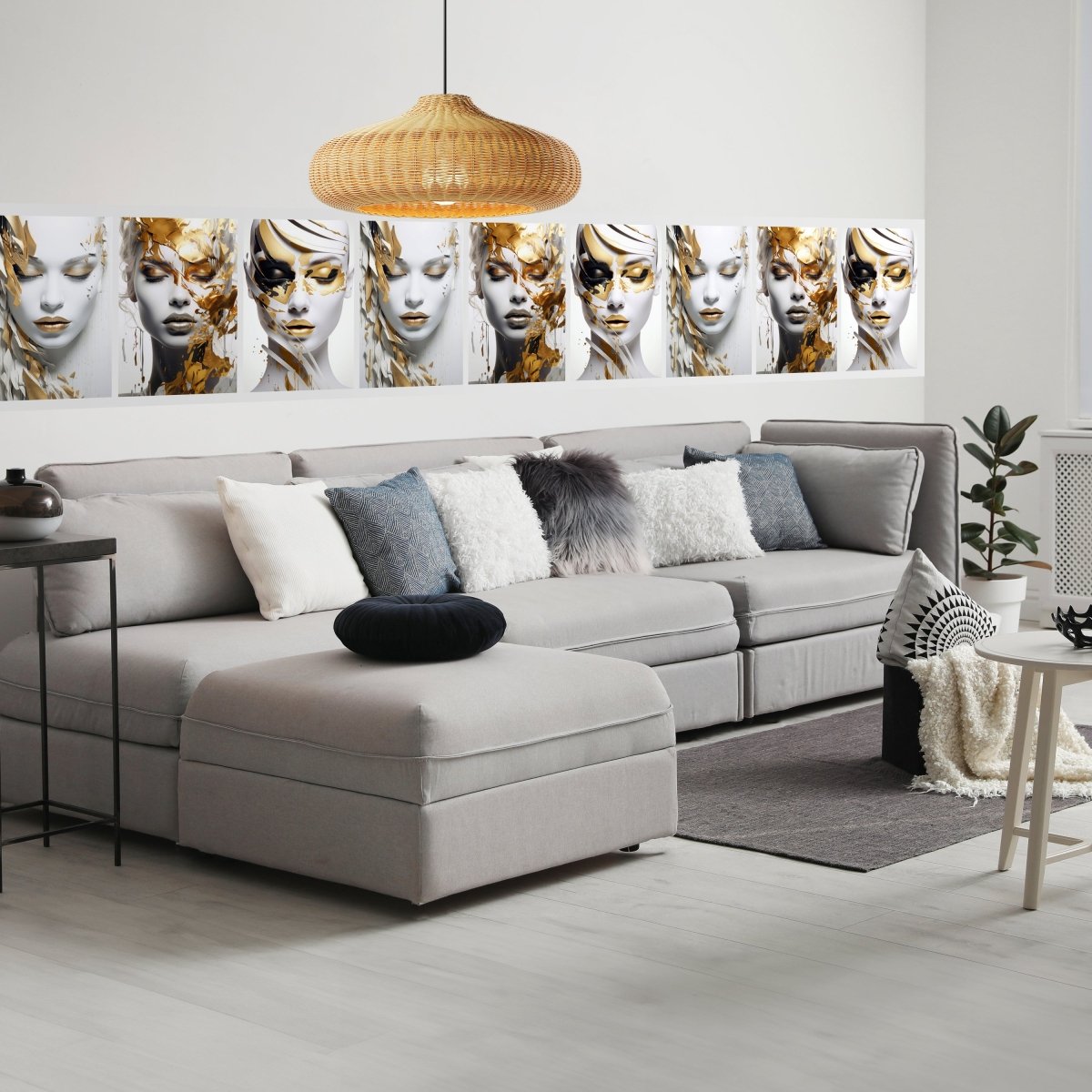 Panorama-Fototapete Frauen Gesichter M0110 - Bild 1 Panorama-Fototapete Frauen Gesichter M0110 - Bild 1