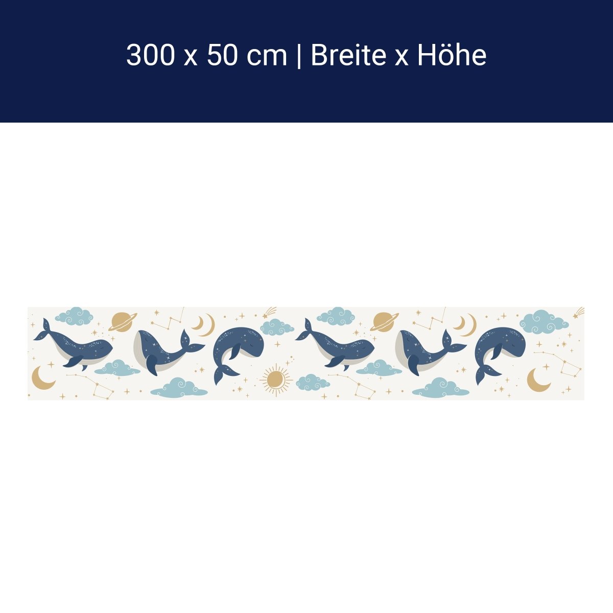 Panorama-Fototapete Wale am Himmel M0112 Panorama-Fototapete Wale am Himmel M0112