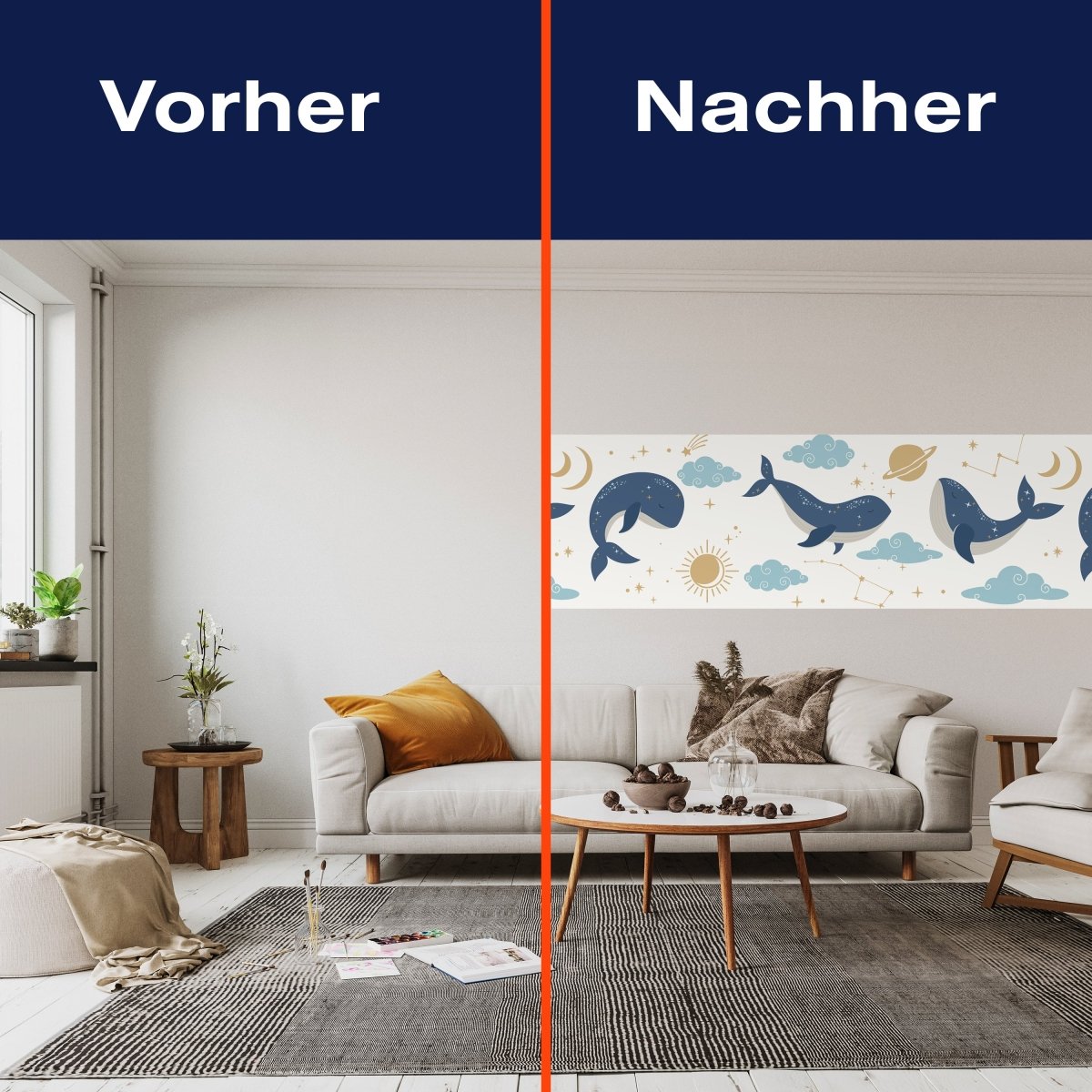 Panorama-Fototapete Wale am Himmel M0112 - Bild 3 Panorama-Fototapete Wale am Himmel M0112 - Bild 3