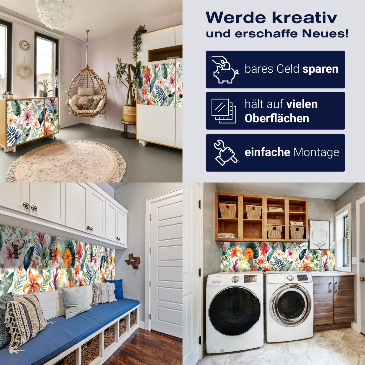 Panorama-Fototapete Florales Muster M0115 - Bild 7 Panorama-Fototapete Florales Muster M0115 - Bild 7