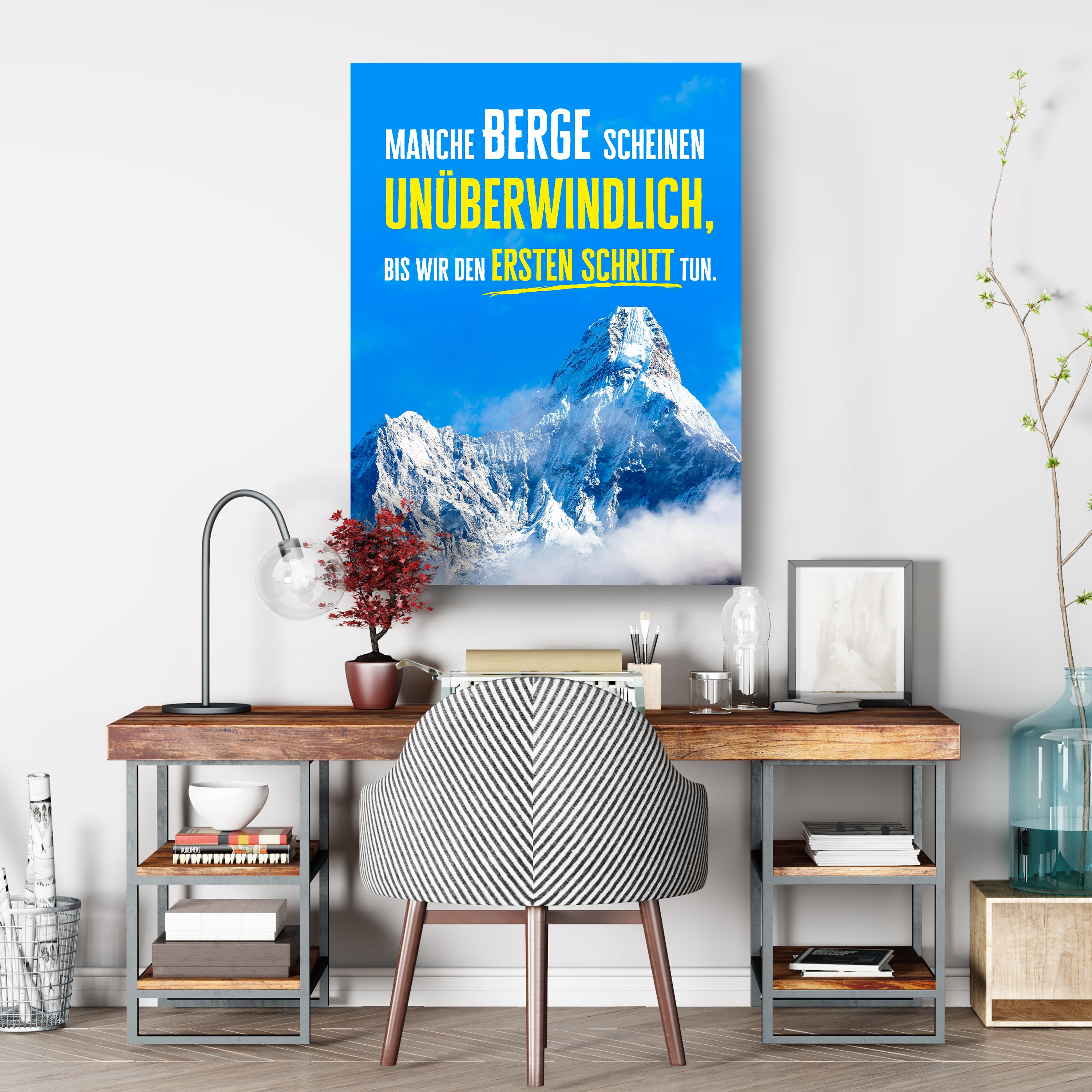 Leinwandbild Motivation, Hochformat, Berge unüberwindlich M0123 kaufen - Bild 3 Leinwandbild Motivation, Hochformat, Berge unüberwindlich M0123 kaufen - Bild 3