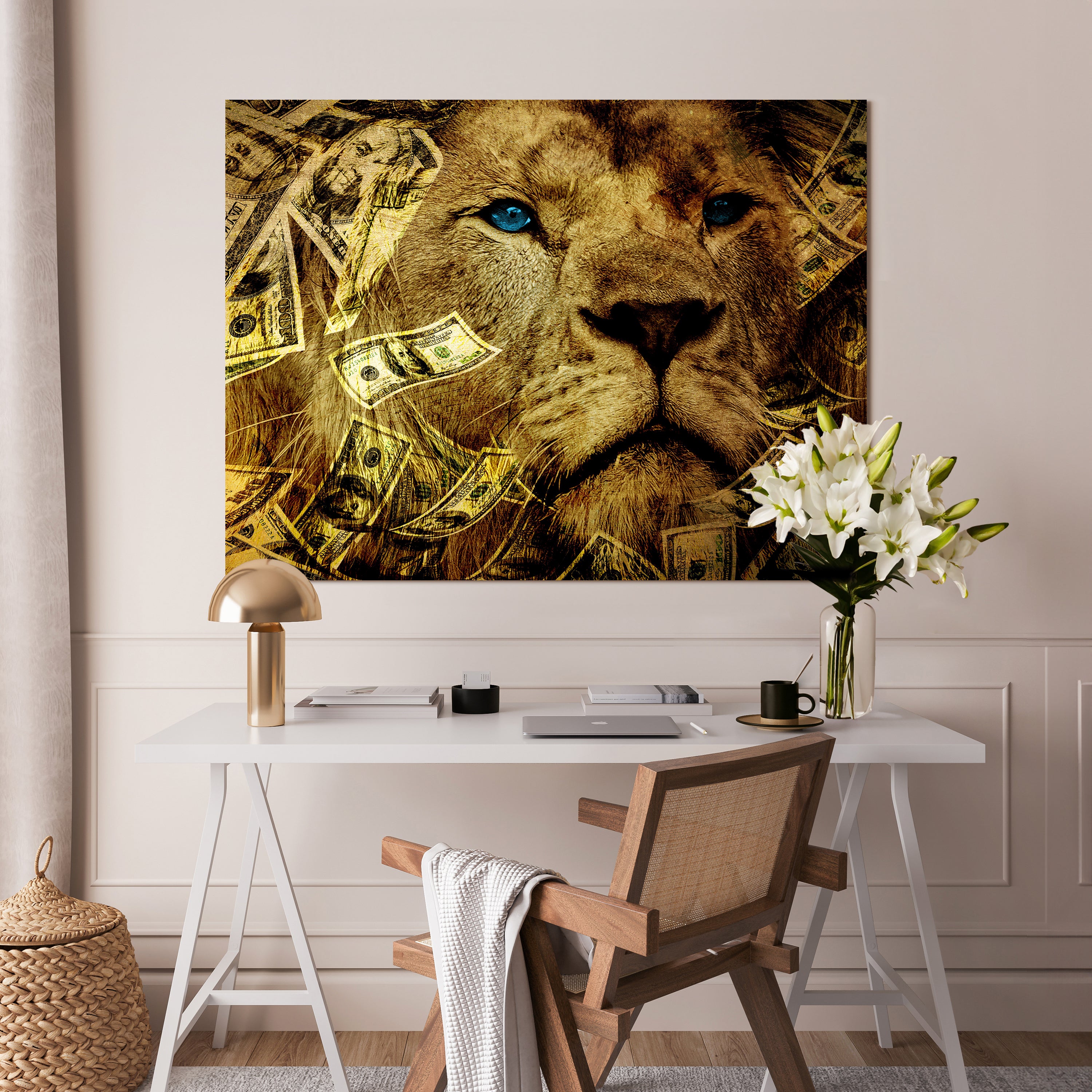 Leinwandbild Motivation, Querformat, Löwe Geld M0128 kaufen - Bild 2 Leinwandbild Motivation, Querformat, Löwe Geld M0128 kaufen - Bild 2