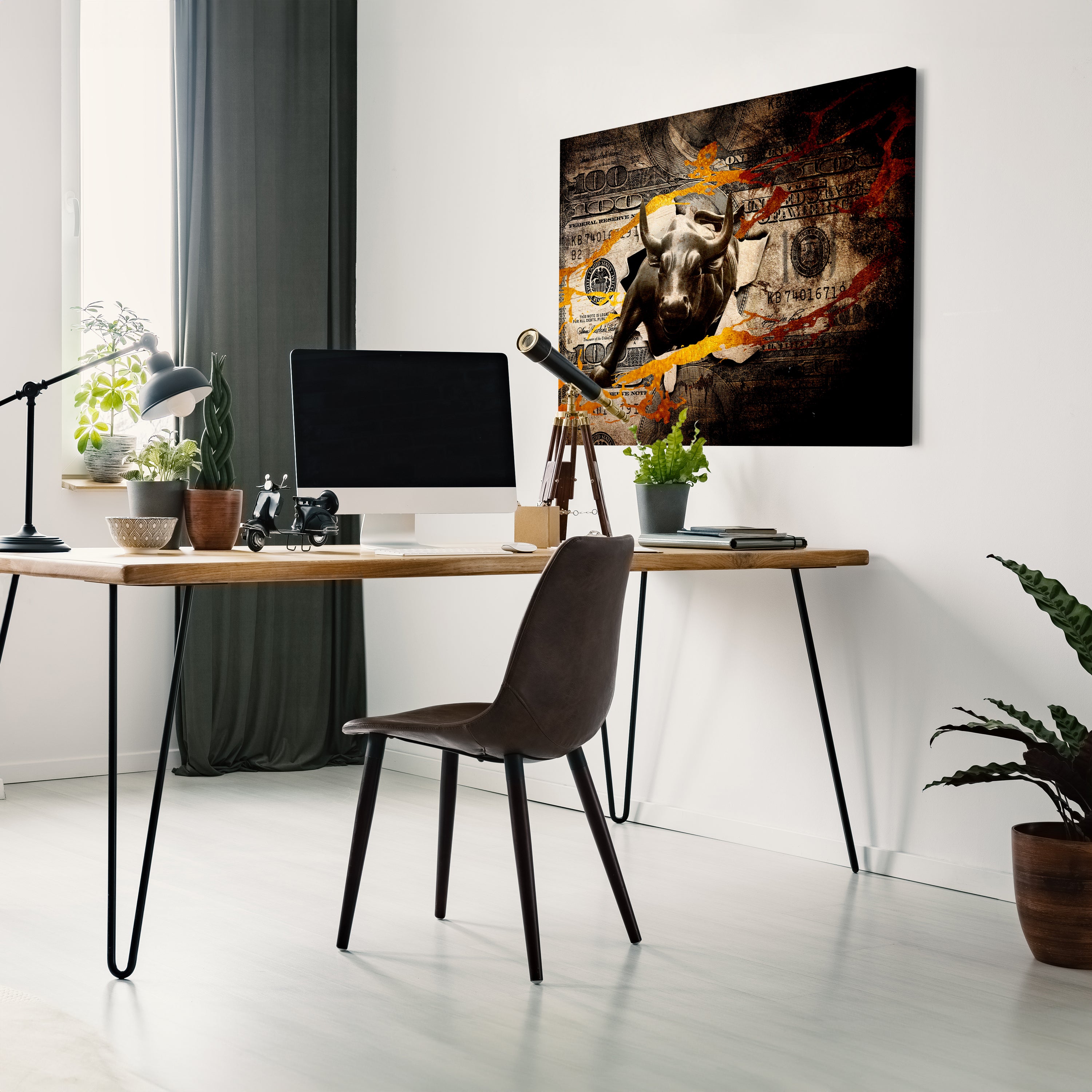 Leinwandbild Motivation, Querformat, Stier Geld M0129 kaufen - Bild 3 Leinwandbild Motivation, Querformat, Stier Geld M0129 kaufen - Bild 3