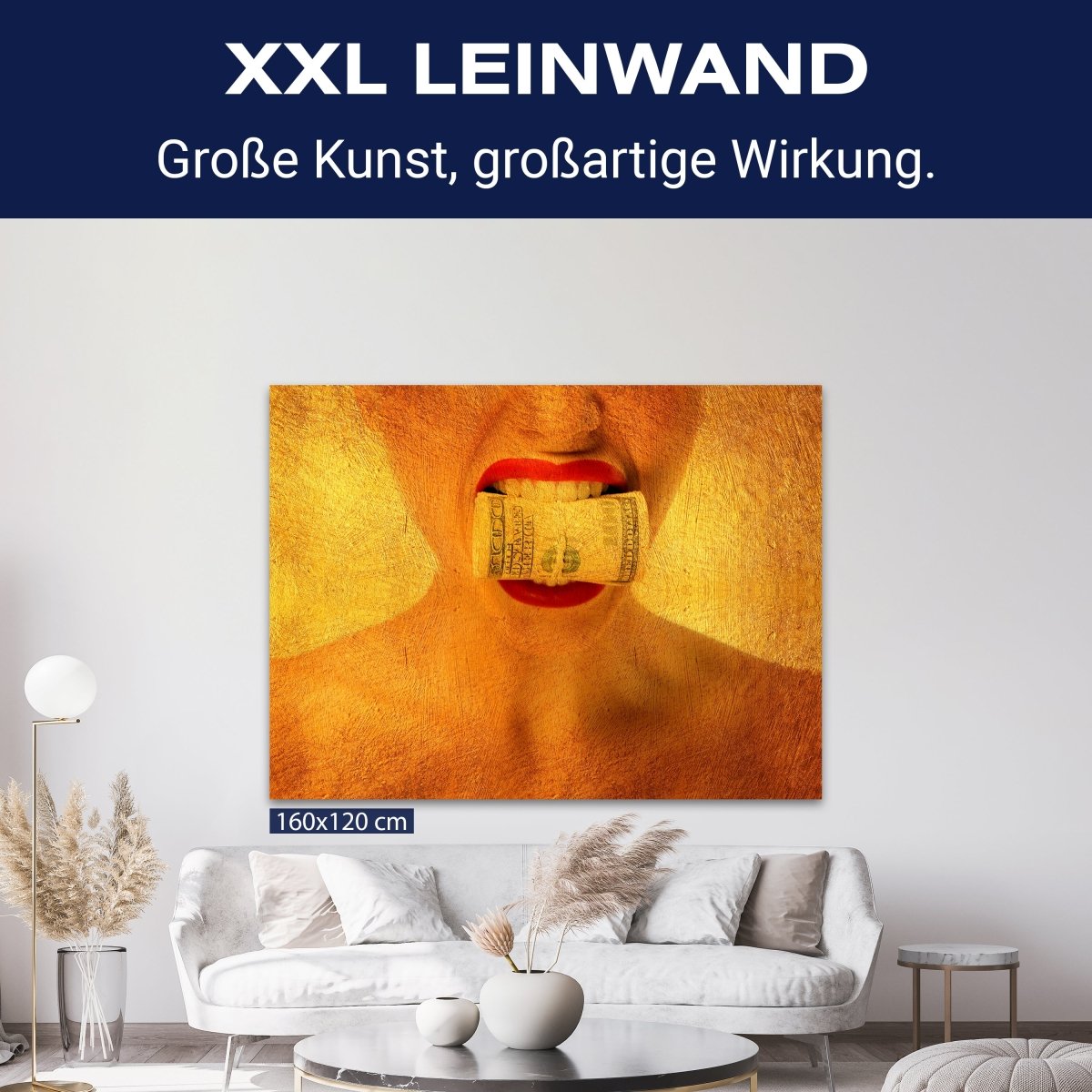 Leinwandbild Motivation, Querformat, Frau Geld Gold M0130 kaufen - Bild 9 Leinwandbild Motivation, Querformat, Frau Geld Gold M0130 kaufen - Bild 9