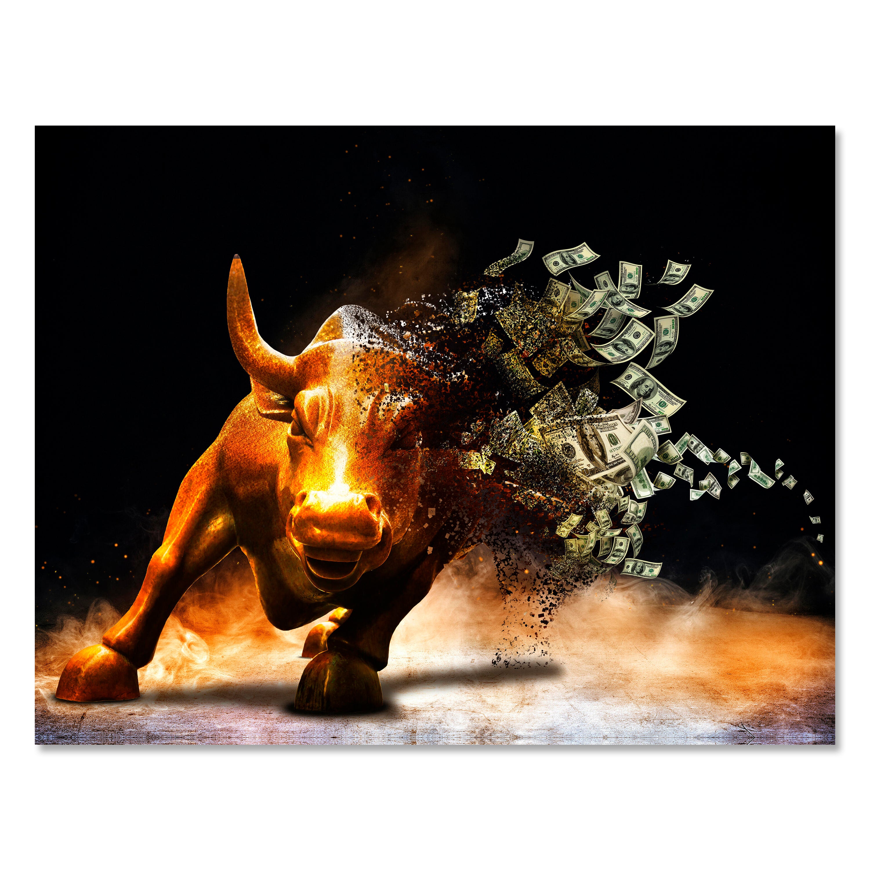Leinwandbild Motivation, Querformat, Stier Moneybull M0133 kaufen - Bild 1 Leinwandbild Motivation, Querformat, Stier Moneybull M0133 kaufen - Bild 1