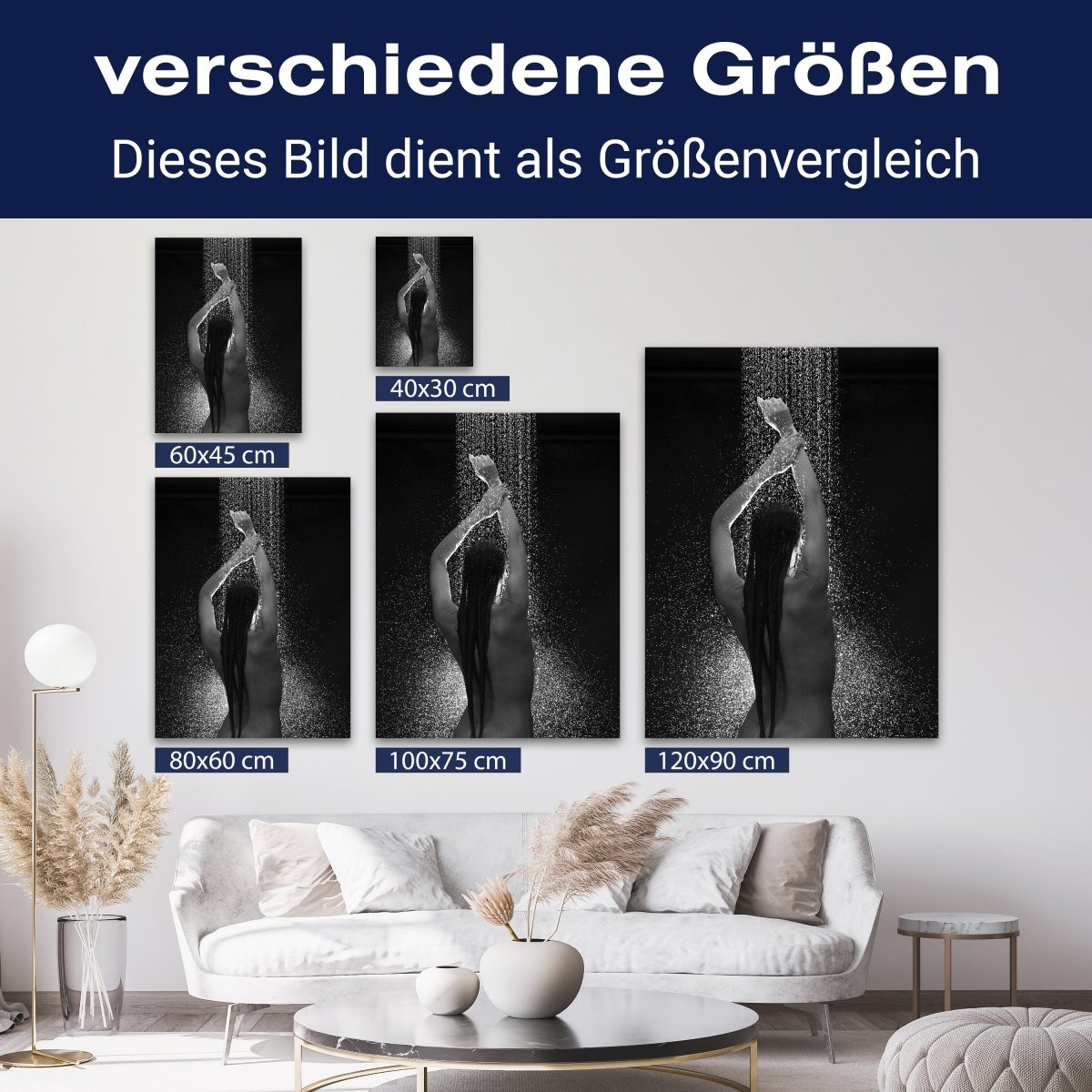 Leinwandbild starke Frauen, Hochformat, Frau unter der Dusche M0138 kaufen - Bild 8 Leinwandbild starke Frauen, Hochformat, Frau unter der Dusche M0138 kaufen - Bild 8