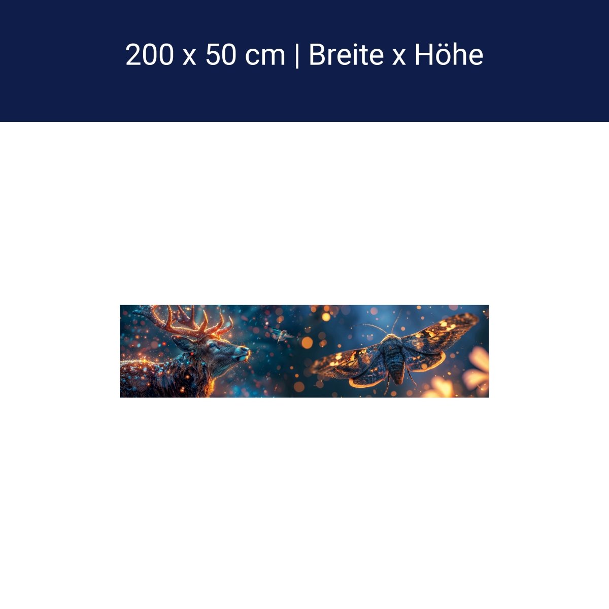 Panorama-Fototapete Leuchtende Tiere M0141 Panorama-Fototapete Leuchtende Tiere M0141