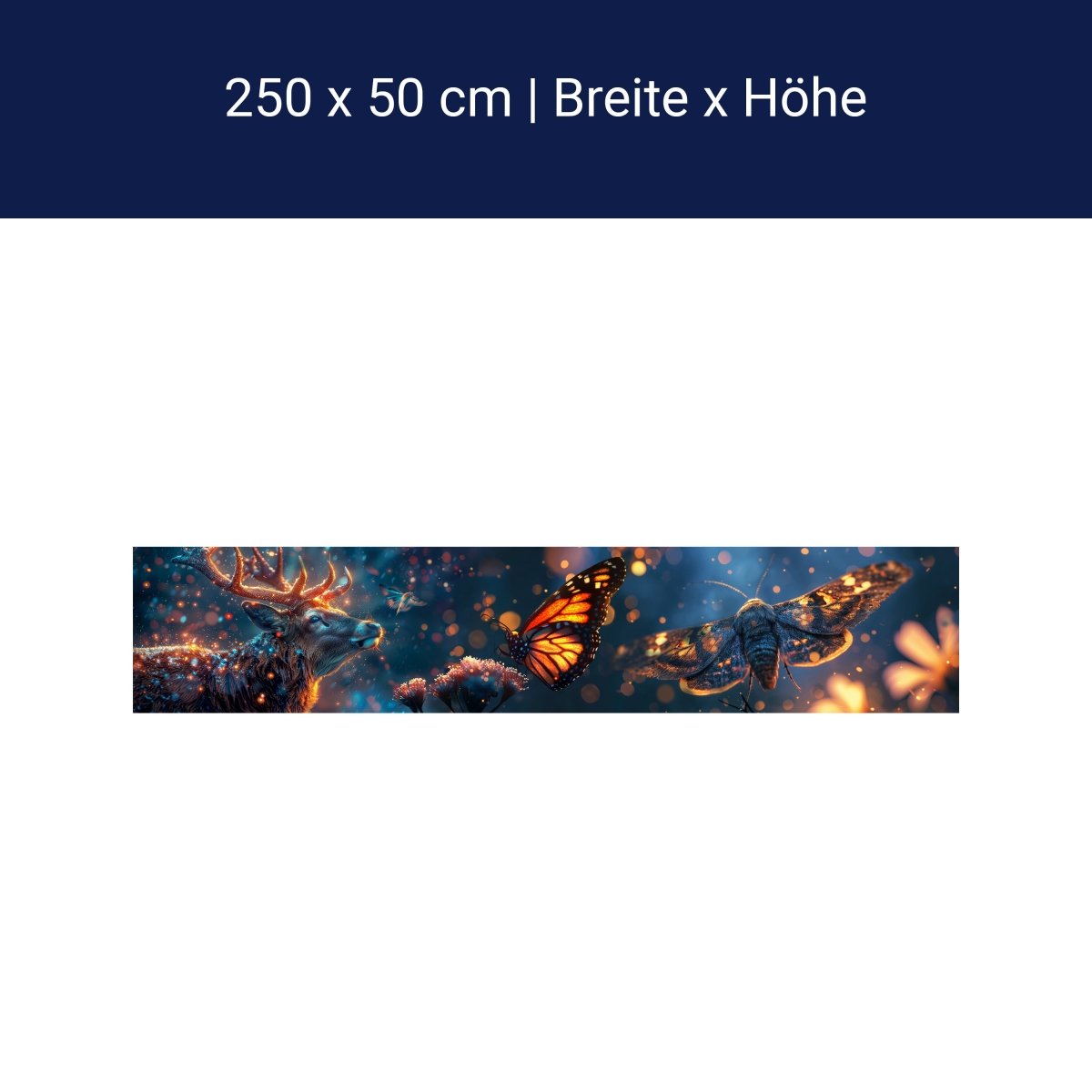 Panorama-Fototapete Leuchtende Tiere M0141 Panorama-Fototapete Leuchtende Tiere M0141
