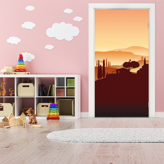 Türtapete Italienische Landschaft Natur M0177 - Bild 1 Türtapete Italienische Landschaft Natur M0177 - Bild 1