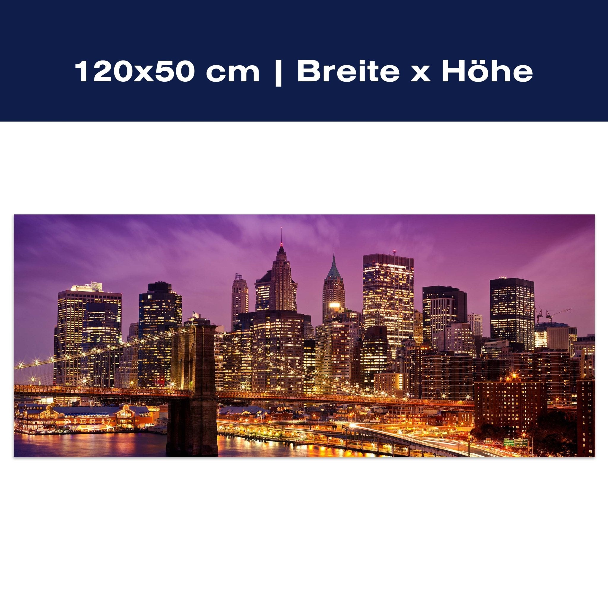 Leinwandbild New York bei Nacht M0178 Leinwandbild New York bei Nacht M0178