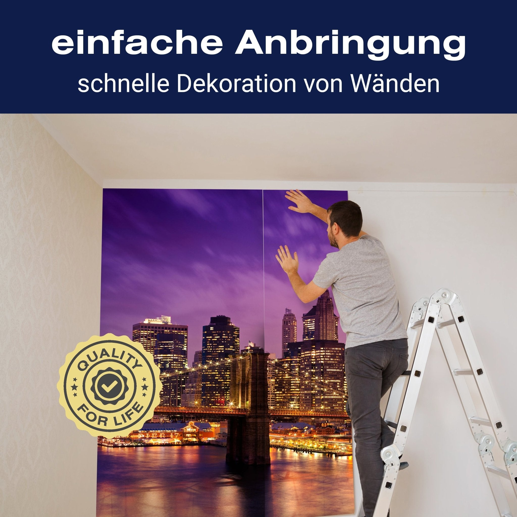 Fototapete New York bei Nacht M0178 - Bild 3 Fototapete New York bei Nacht M0178 - Bild 3