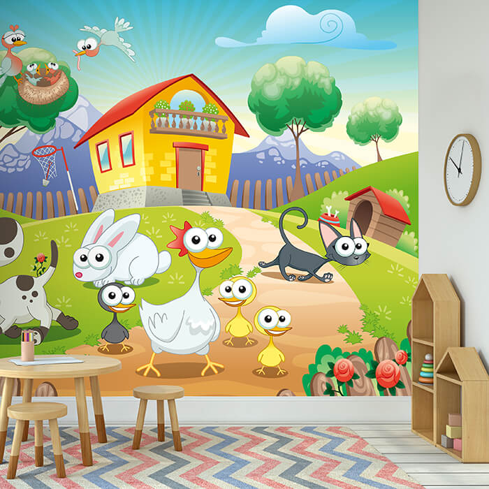 Fototapete Kinderzimmer Haustiere M0179 - Bild 1 Fototapete Kinderzimmer Haustiere M0179 - Bild 1