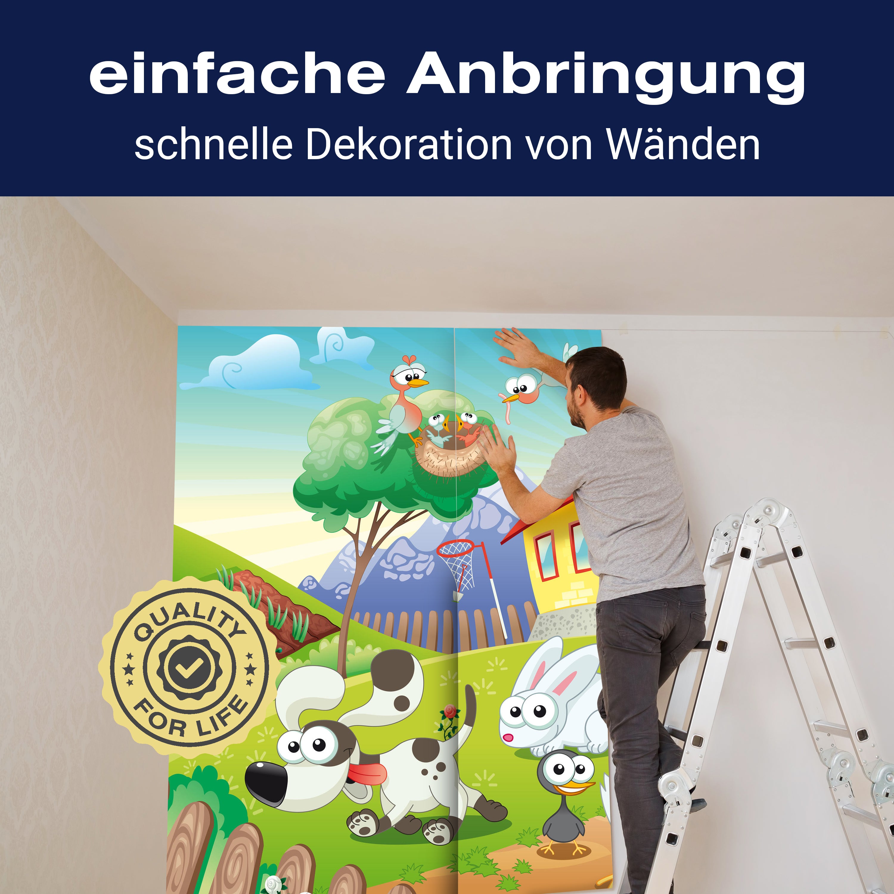 Fototapete Kinderzimmer Haustiere M0179 - Bild 3 Fototapete Kinderzimmer Haustiere M0179 - Bild 3