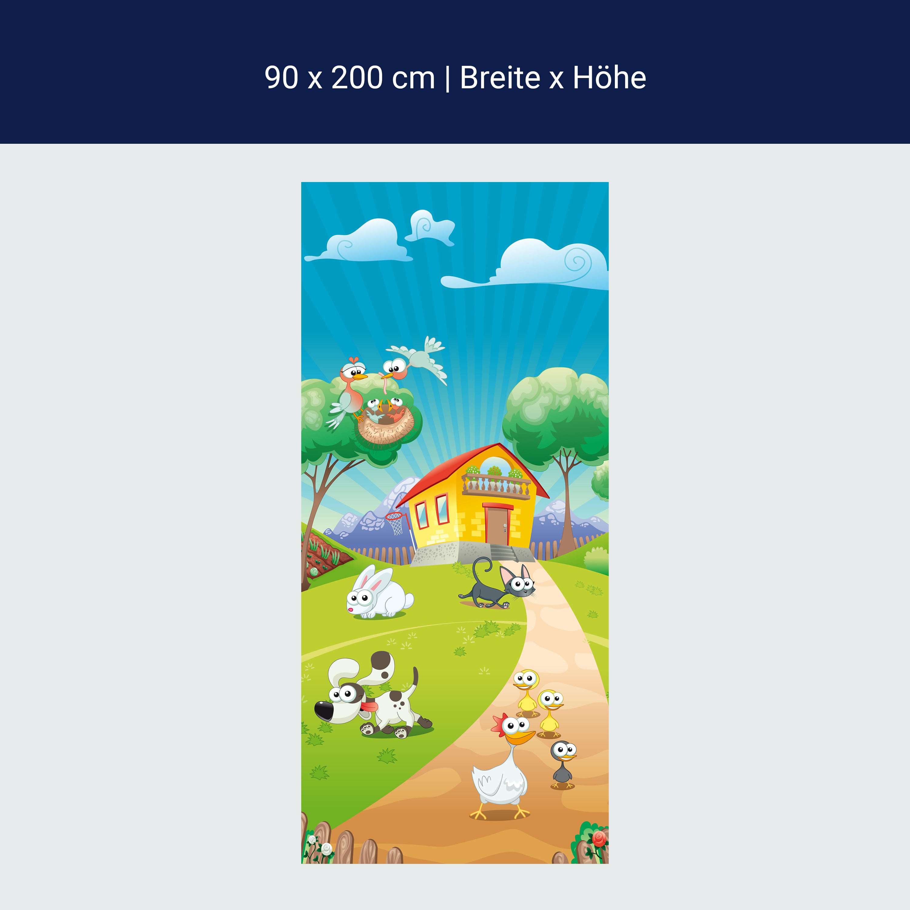 Türtapete lustige Haustiere Kinder M0179 Türtapete lustige Haustiere Kinder M0179