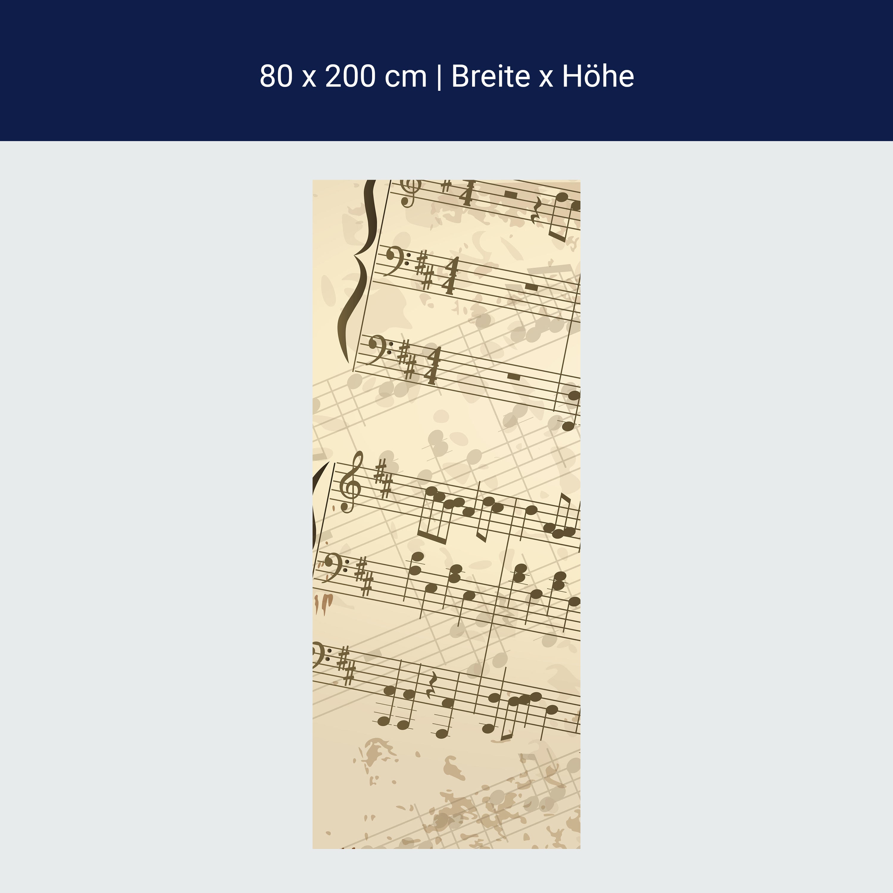 Türtapete Notenblatt Hobby M0180 Türtapete Notenblatt Hobby M0180