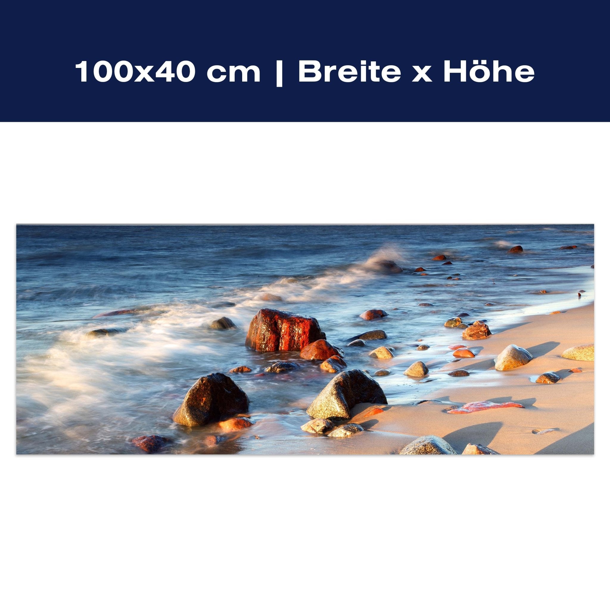 Leinwandbild Steinstrand Natur M0223 Leinwandbild Steinstrand Natur M0223