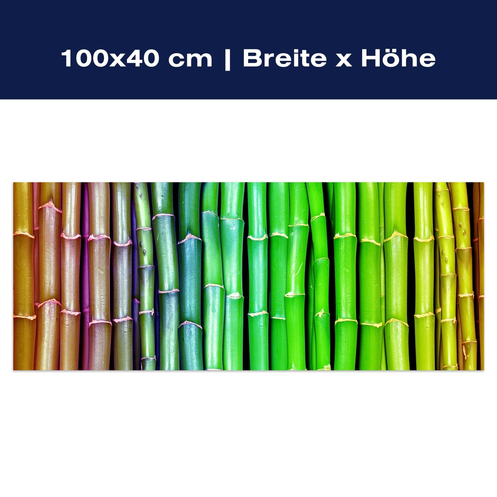 Leinwandbild bunter Bambus Asien M0229 Leinwandbild bunter Bambus Asien M0229