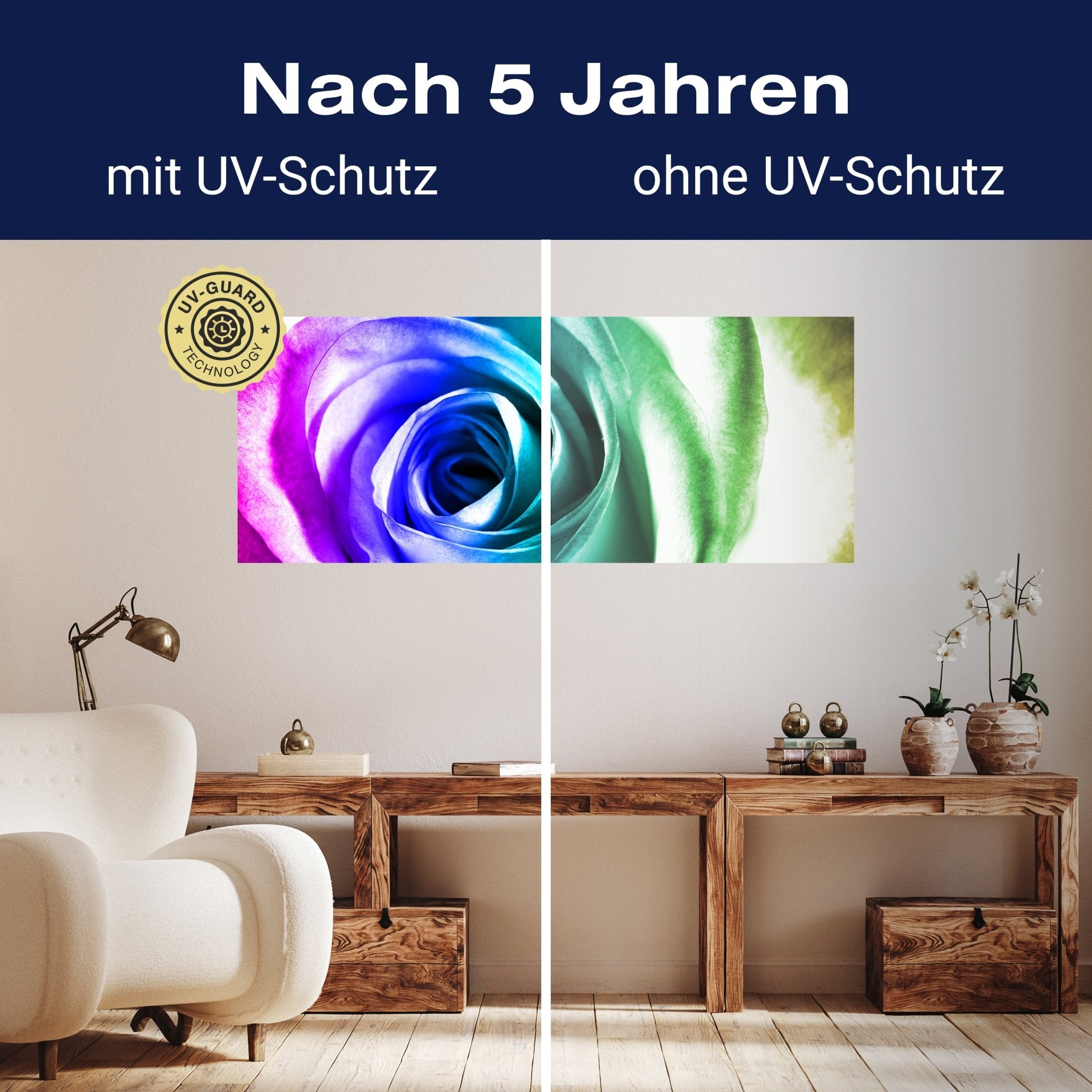 Leinwandbild Regenbogenrose Blüte M0230 kaufen - Bild 9 Leinwandbild Regenbogenrose Blüte M0230 kaufen - Bild 9