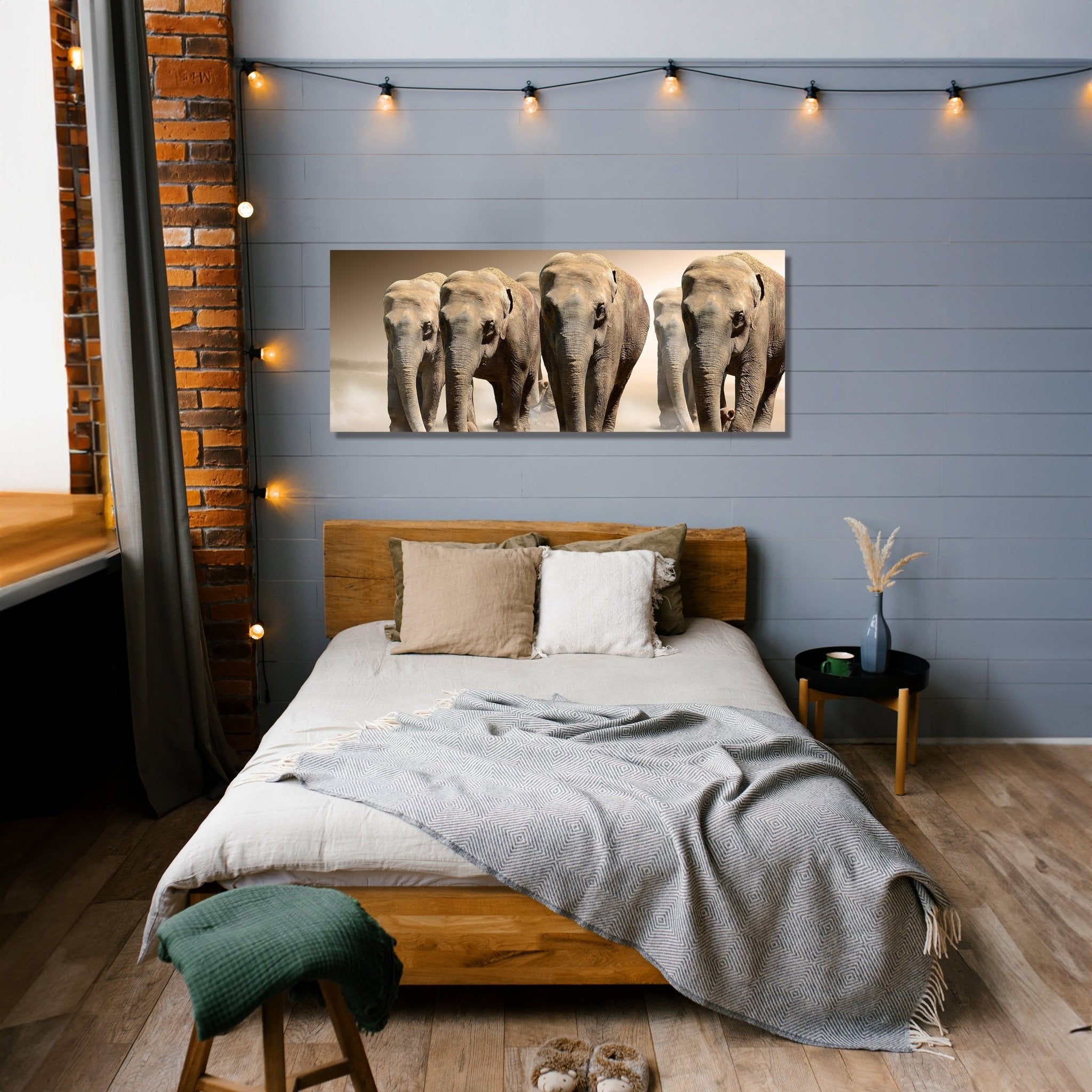 Leinwandbild Elefantengruppe Afrika M0245 kaufen - Bild 2 Leinwandbild Elefantengruppe Afrika M0245 kaufen - Bild 2