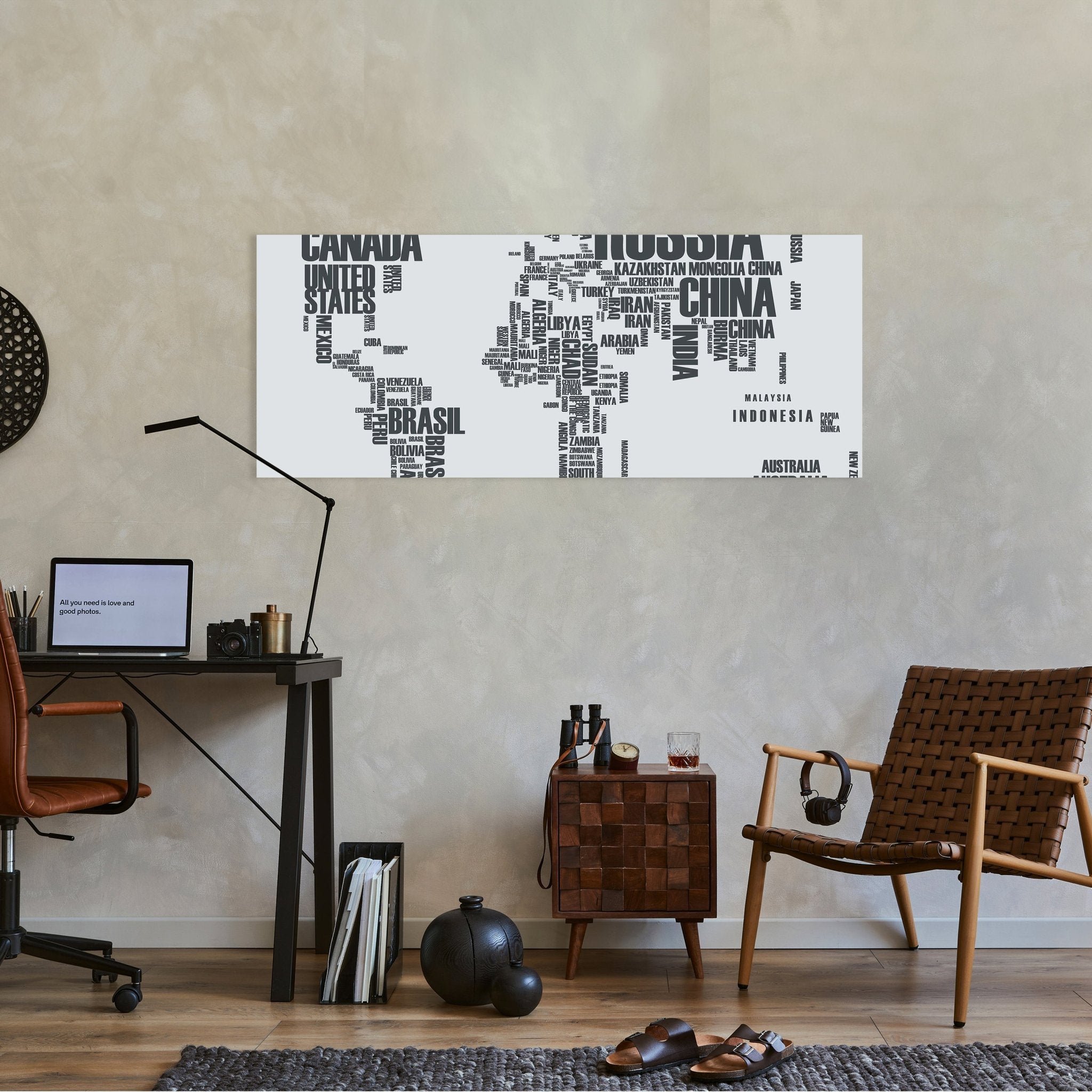 Leinwandbild Weltkarte Landnamen Erde M0256 kaufen - Bild 2 Leinwandbild Weltkarte Landnamen Erde M0256 kaufen - Bild 2