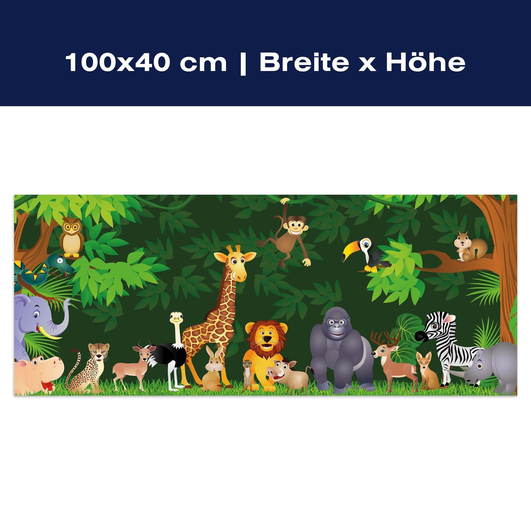 Leinwandbild Urwaldparty Kinder M0260 Leinwandbild Urwaldparty Kinder M0260