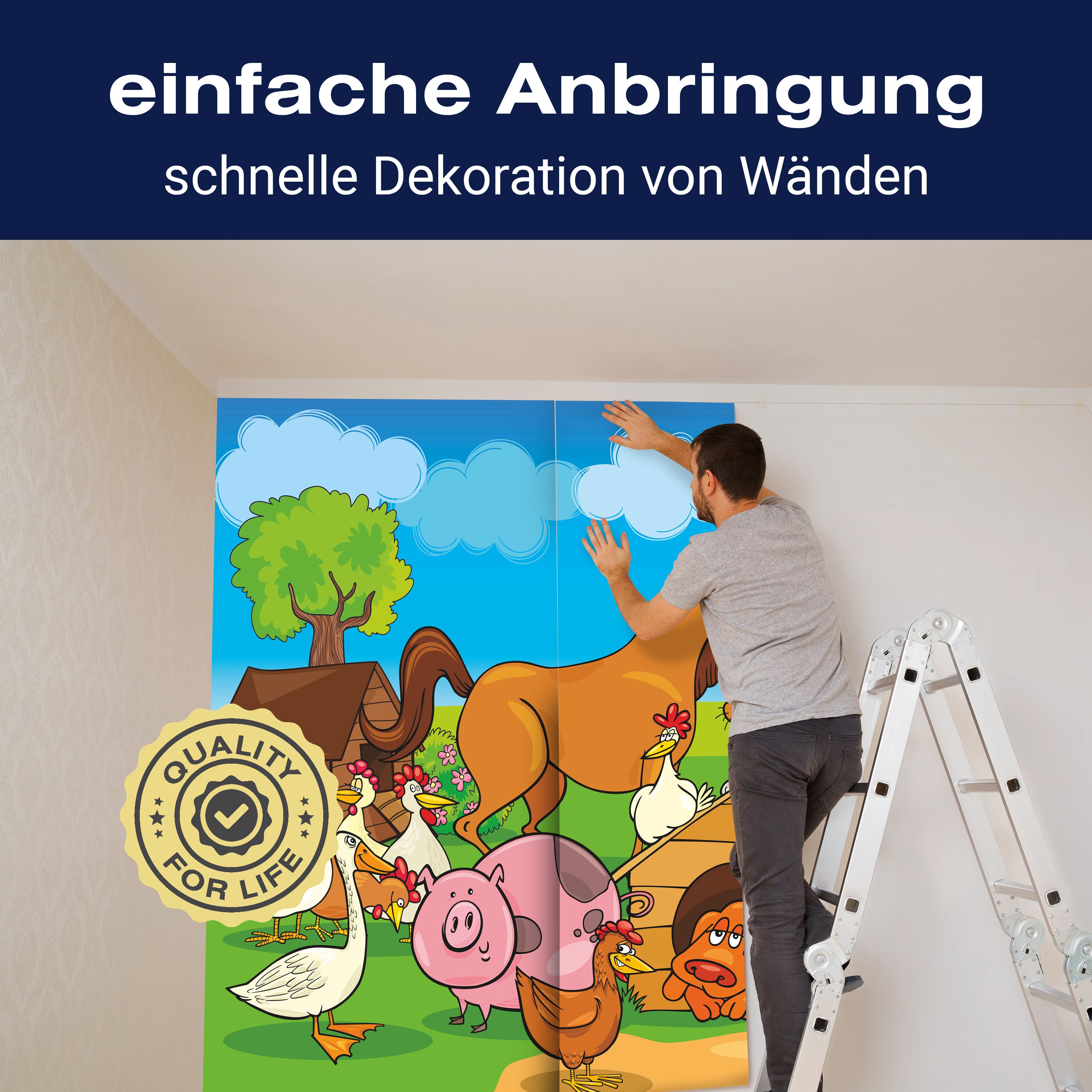 Fototapete Bauernhof Kinderzimmer 2 M0274 - Bild 3 Fototapete Bauernhof Kinderzimmer 2 M0274 - Bild 3