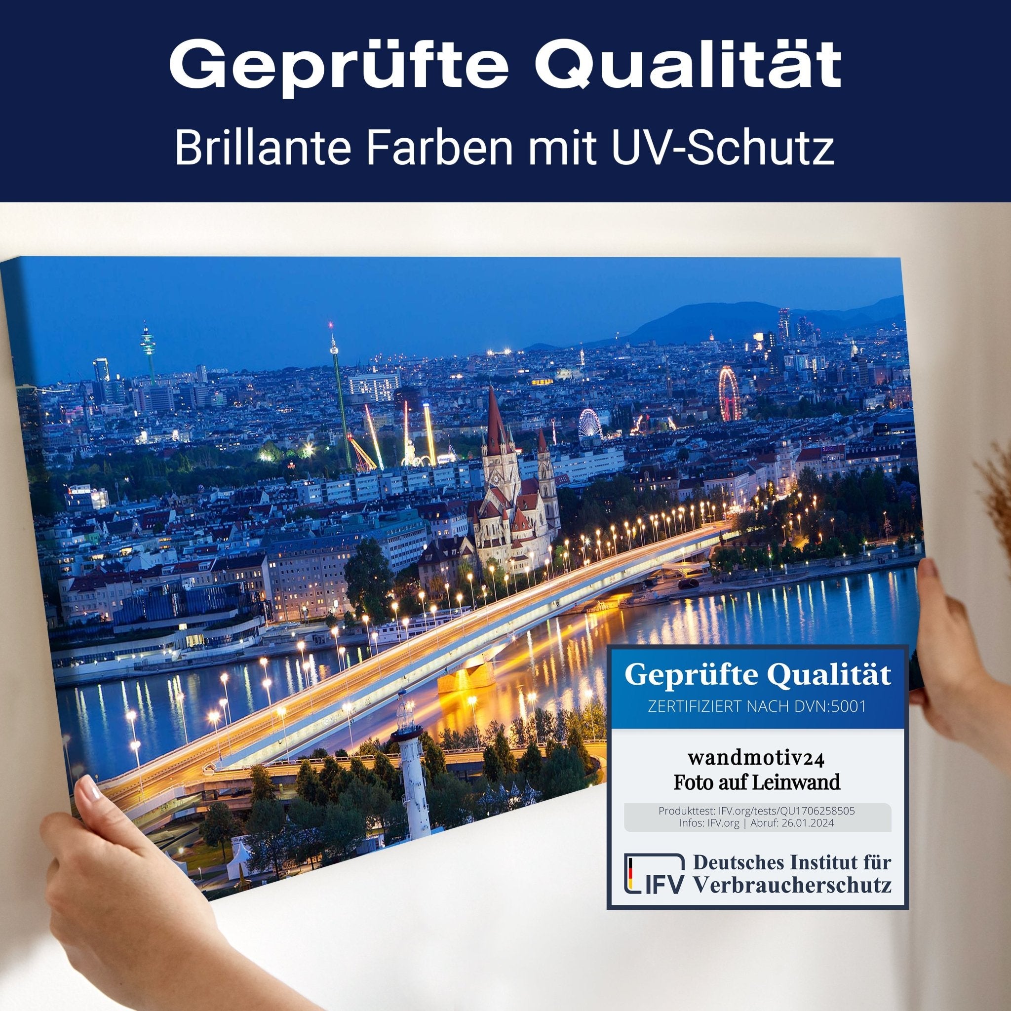 Leinwandbild Wien bei Nacht M0276 kaufen - Bild 4 Leinwandbild Wien bei Nacht M0276 kaufen - Bild 4