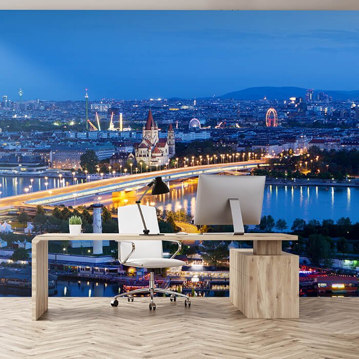 Fototapete Wien Nacht M0276 - Bild 1 Fototapete Wien Nacht M0276 - Bild 1