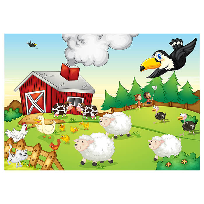 Fototapete Bauernhof Kinderzimmer 1 M0280 - Bild 2 Fototapete Bauernhof Kinderzimmer 1 M0280 - Bild 2