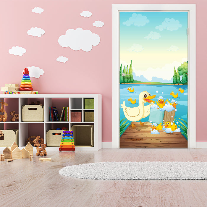 Türtapete Waschtag Kinder M0304 - Bild 1 Türtapete Waschtag Kinder M0304 - Bild 1