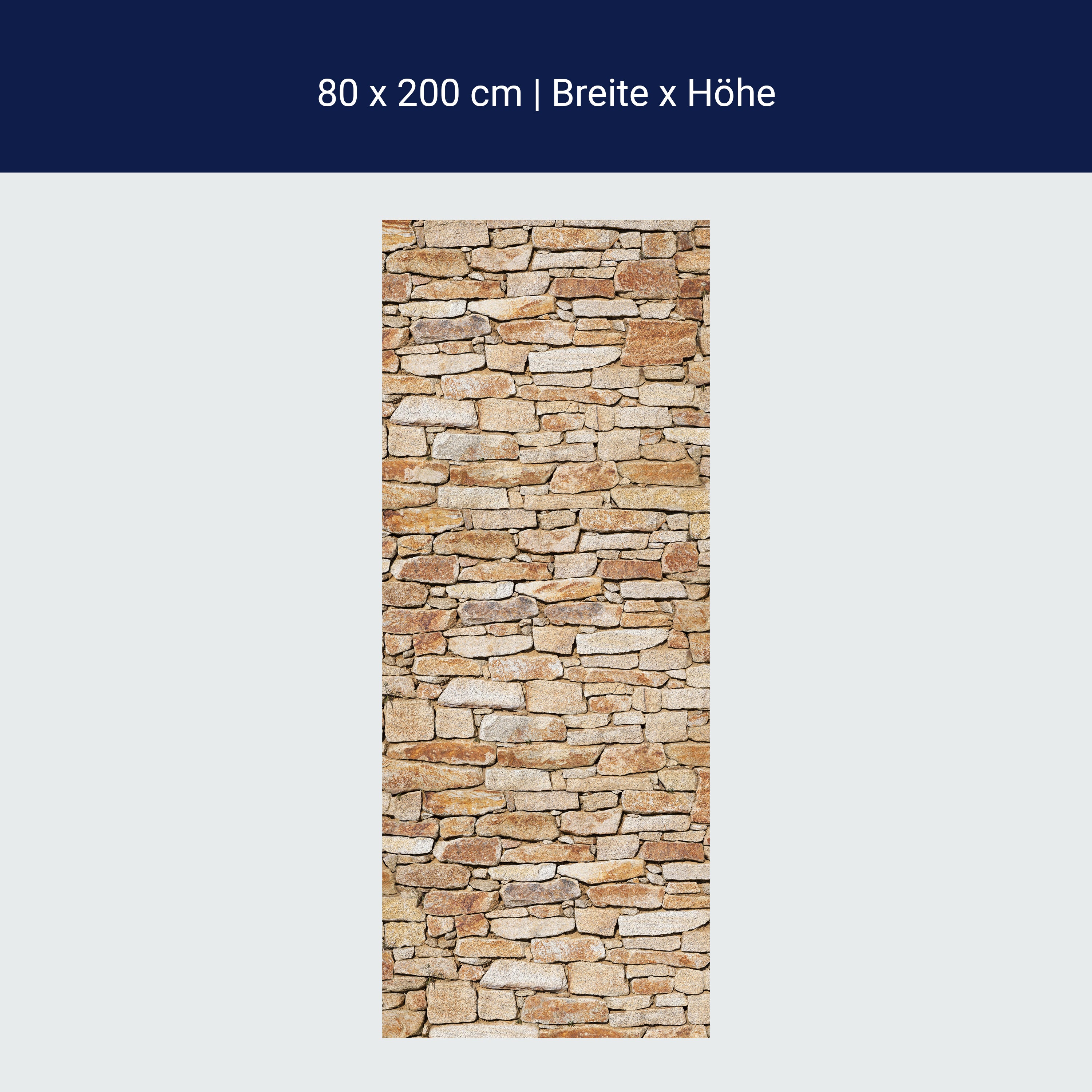 Türtapete Natursteinmauer Hell M0310 Türtapete Natursteinmauer Hell M0310