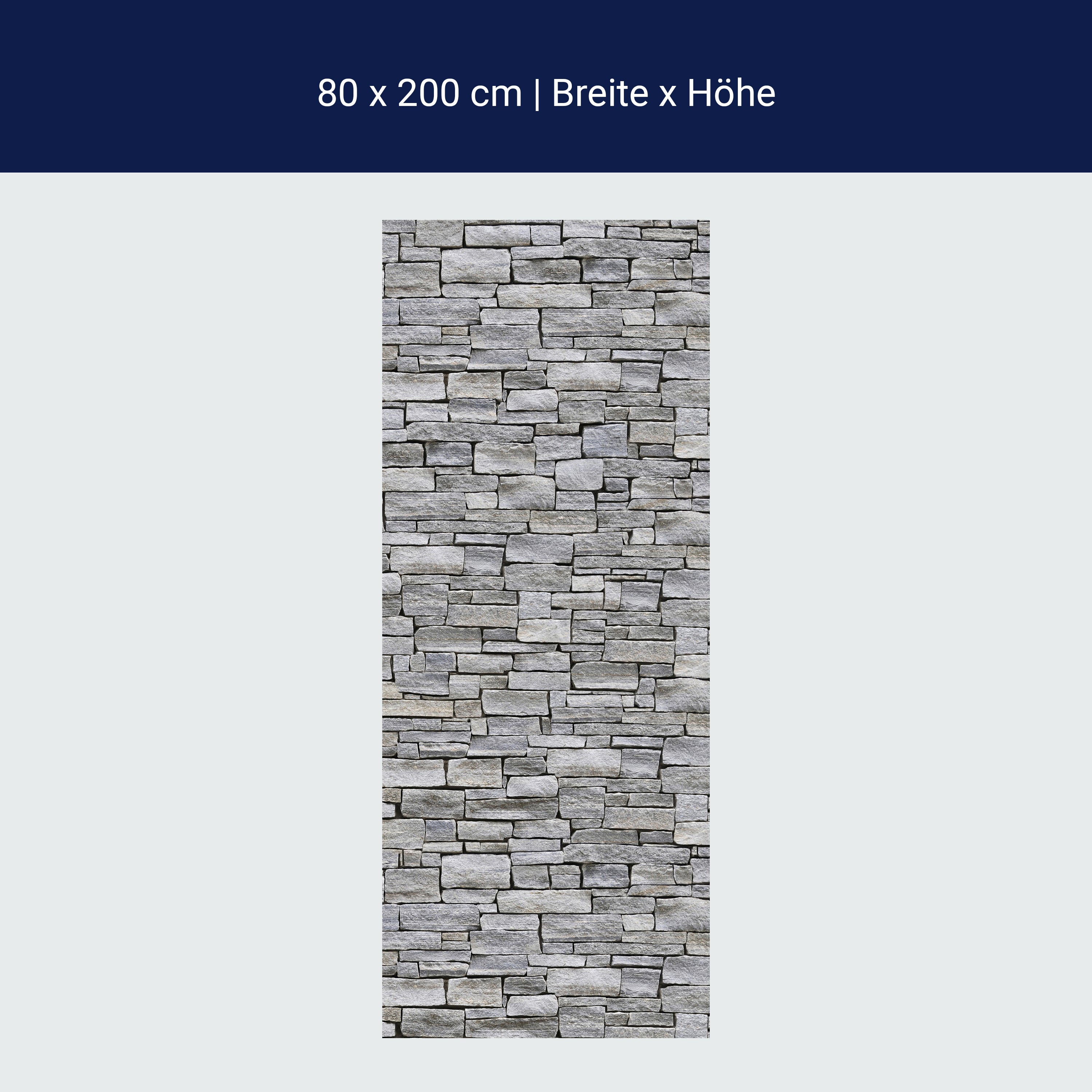 Türtapete Grober Stein Grau M0311 Türtapete Grober Stein Grau M0311