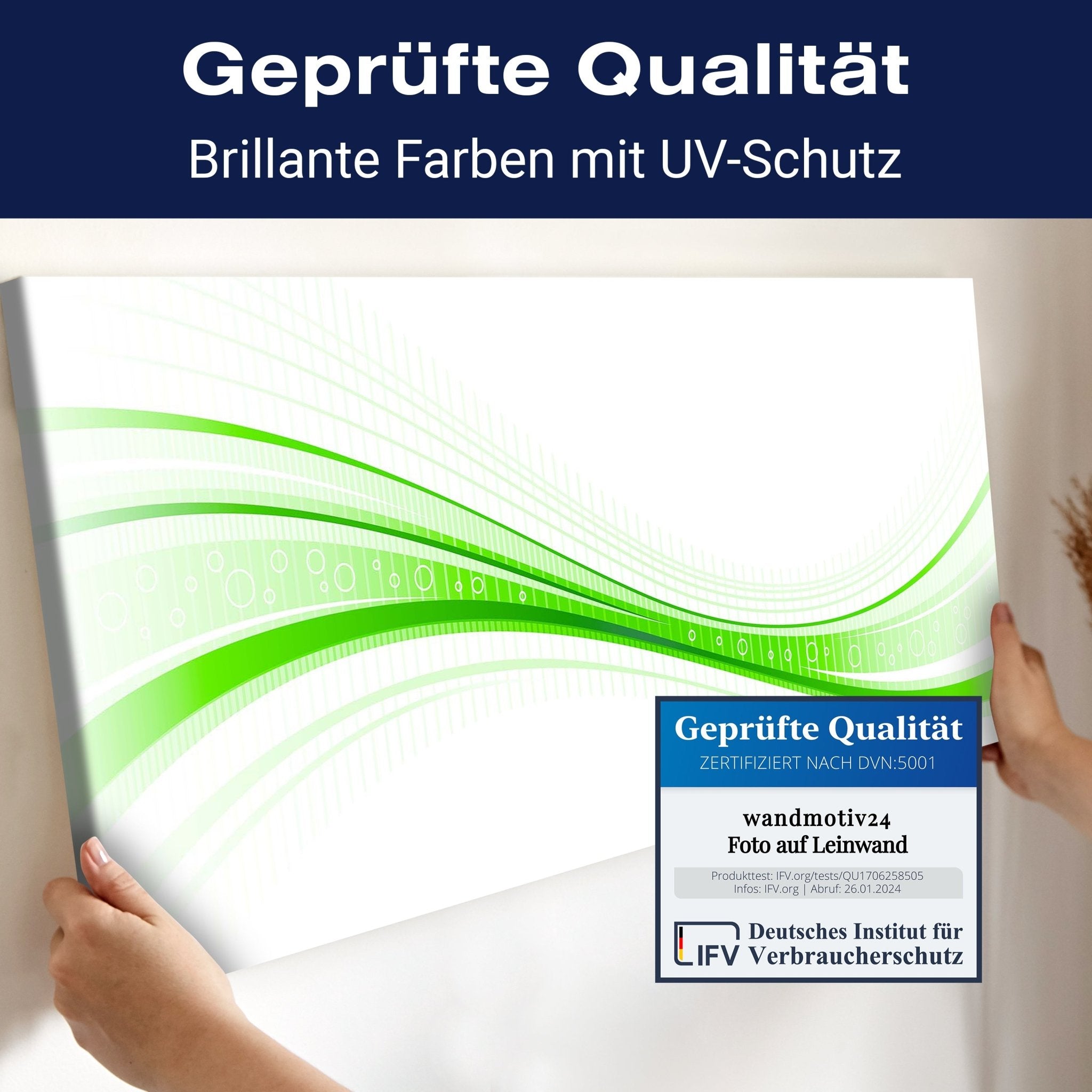 Leinwandbild Grüne Welle M0313 kaufen - Bild 4 Leinwandbild Grüne Welle M0313 kaufen - Bild 4