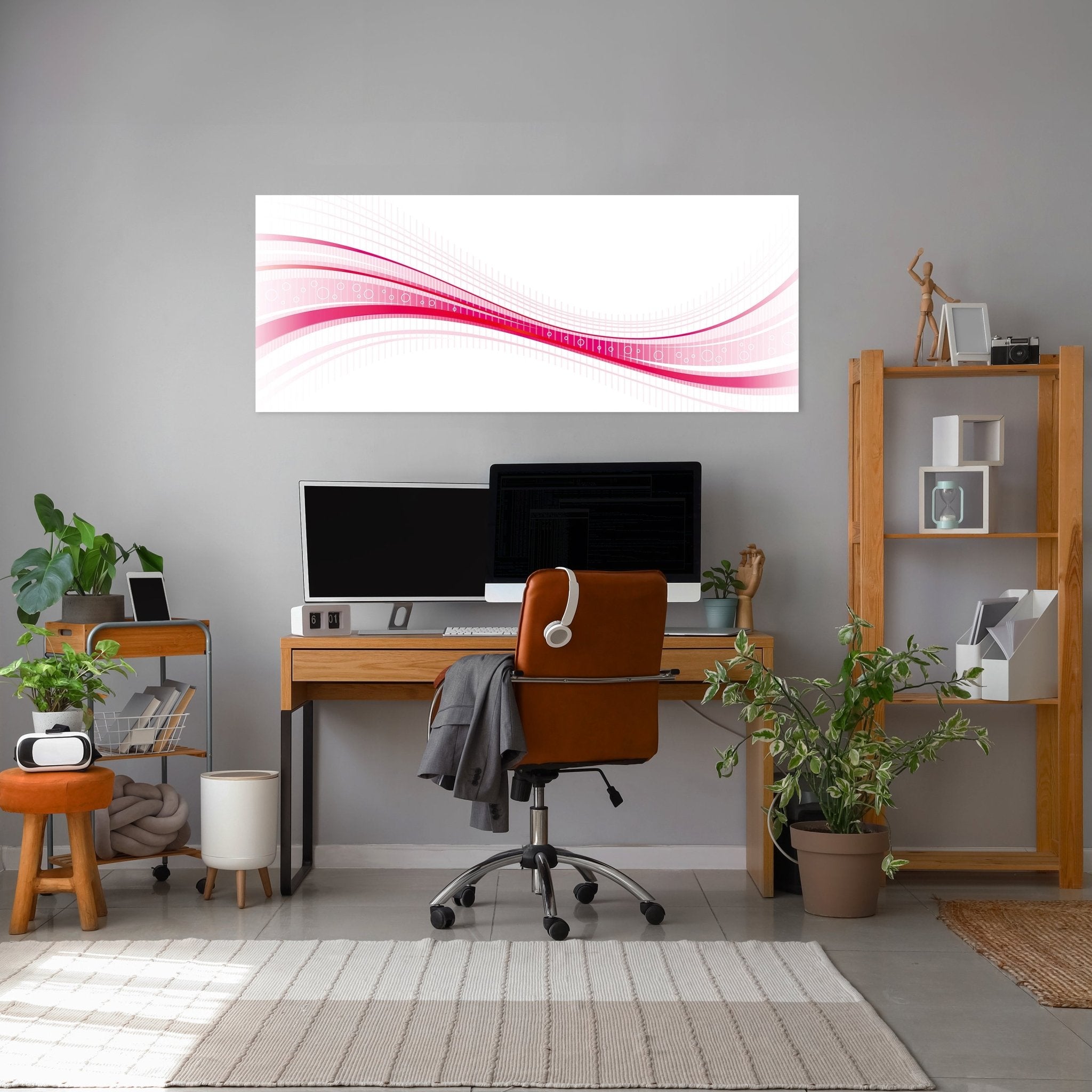 Leinwandbild Pinke Welle M0314 kaufen - Bild 3 Leinwandbild Pinke Welle M0314 kaufen - Bild 3