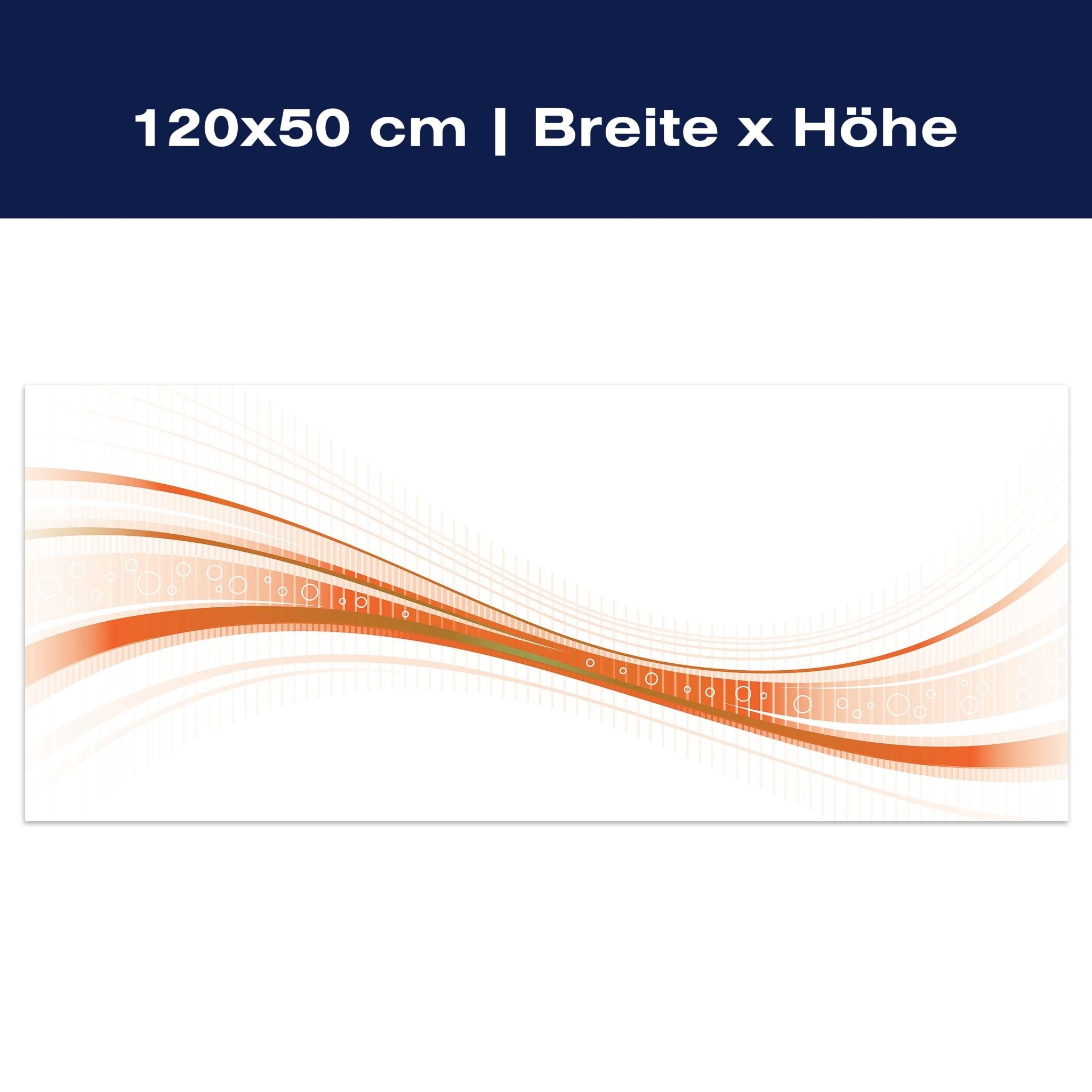 Leinwandbild Orangene Welle M0315 Leinwandbild Orangene Welle M0315