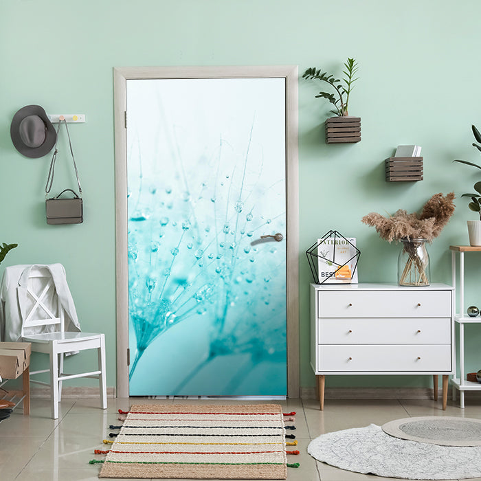 Türtapete Pusteblume Türkis M0347 - Bild 1 Türtapete Pusteblume Türkis M0347 - Bild 1