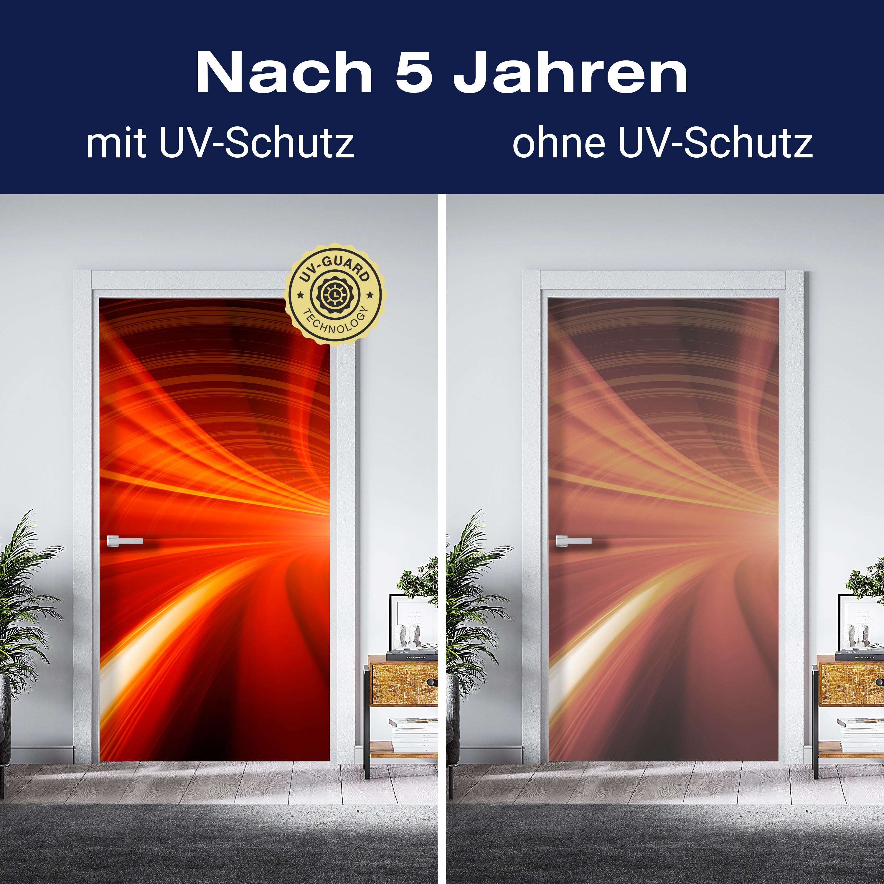 Türtapete Orangener Tunnel M0355 - Bild 4 Türtapete Orangener Tunnel M0355 - Bild 4