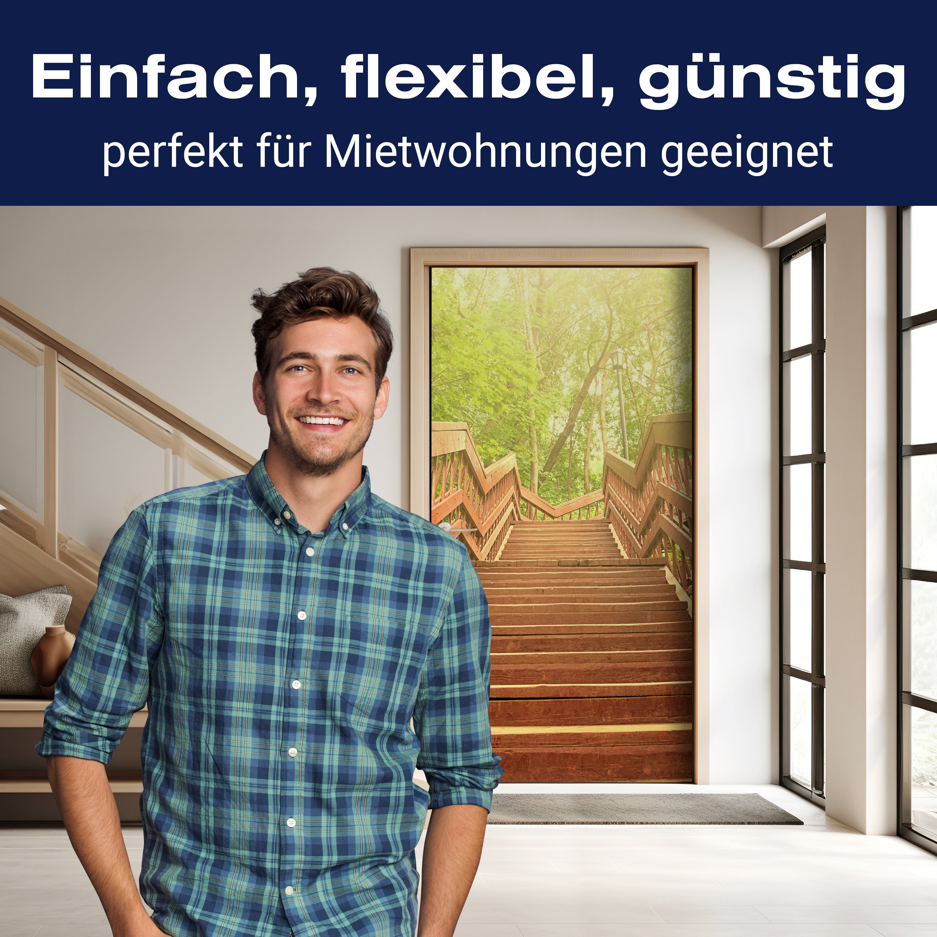 Türtapete Gartentreppe M0379 - Bild 3 Türtapete Gartentreppe M0379 - Bild 3